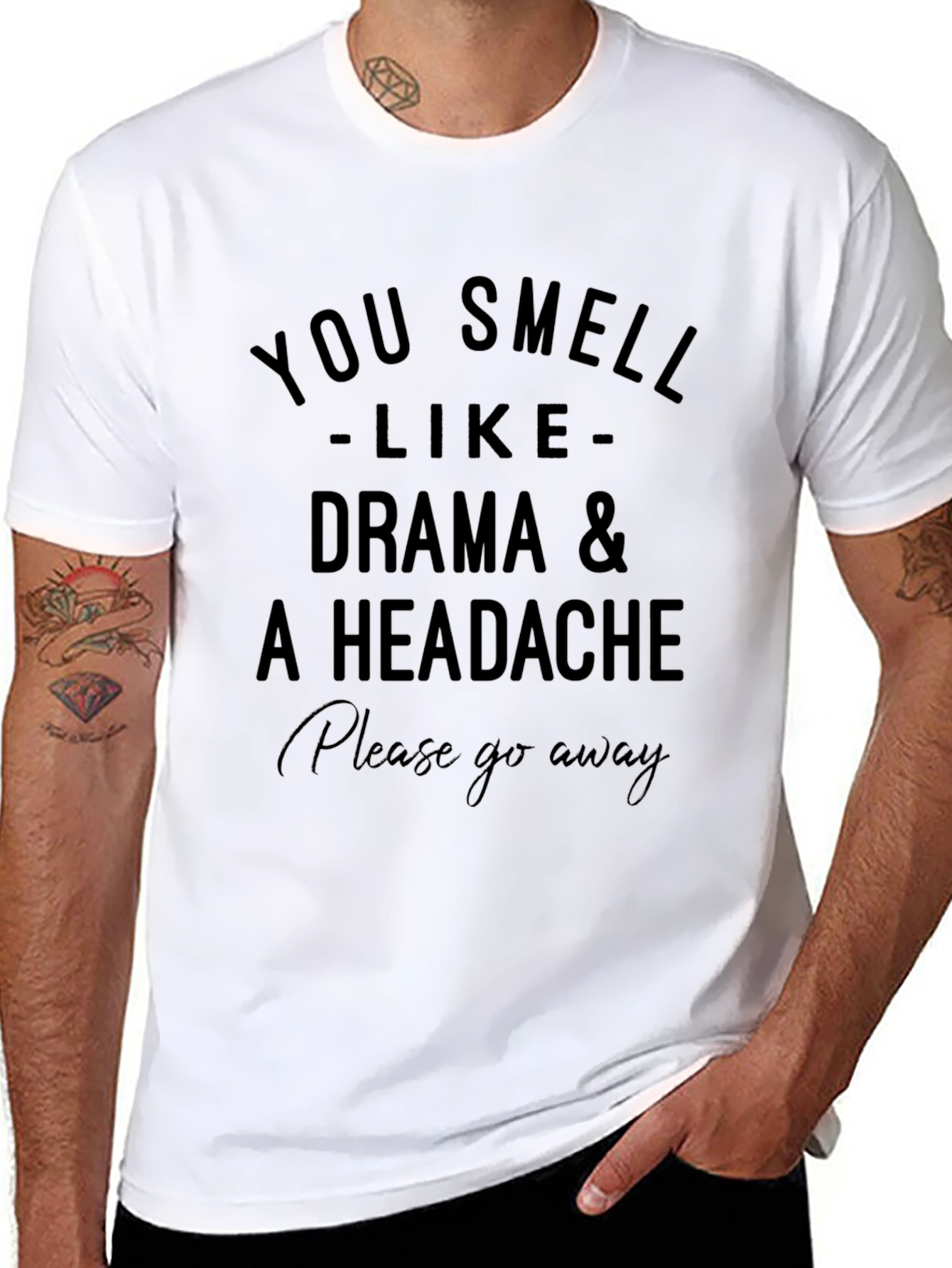 Black Drama & Headache T-Shirt - Please Go Away view 8