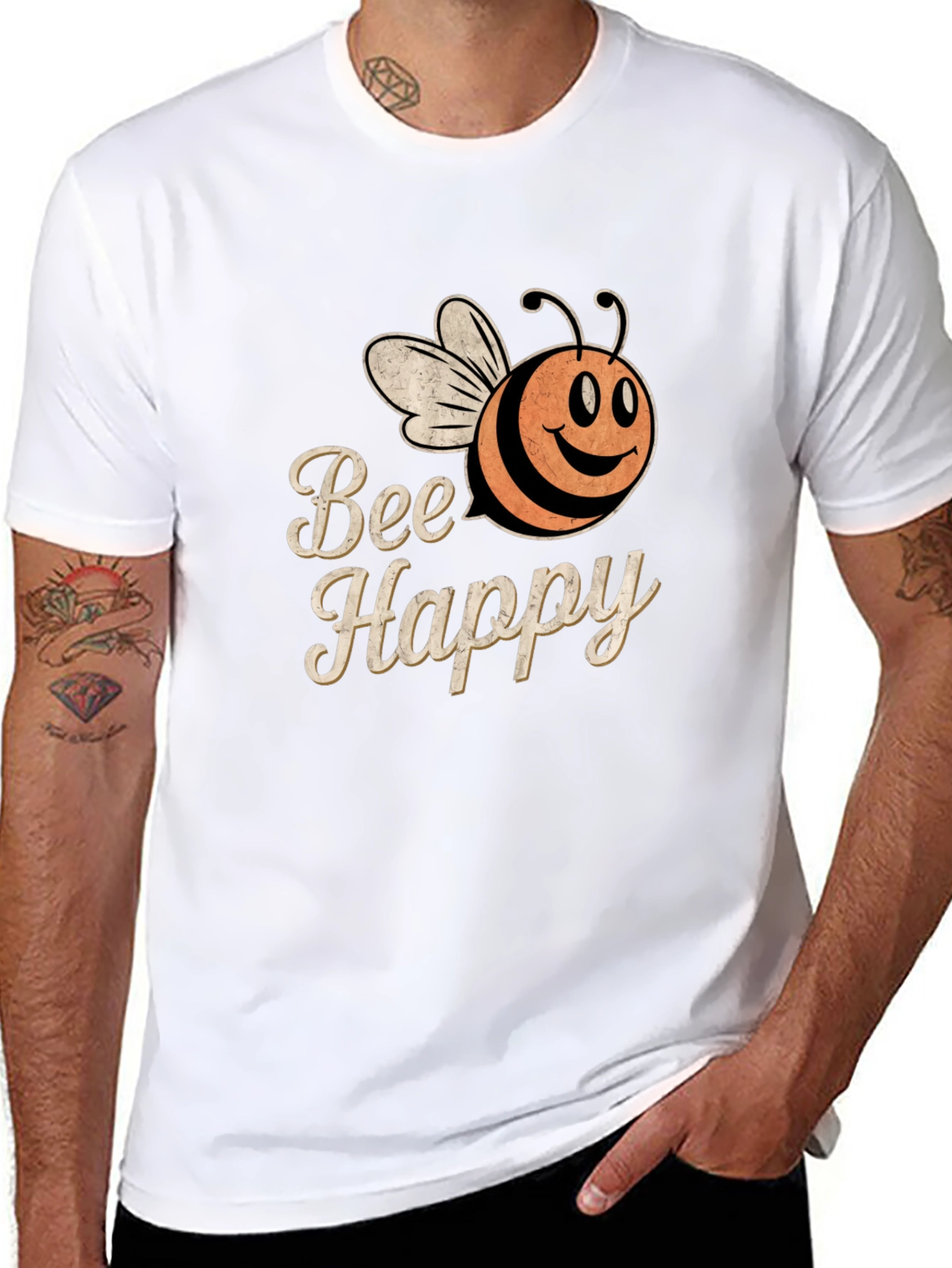 Bee Happy Graphic Tee - Unisex - 8