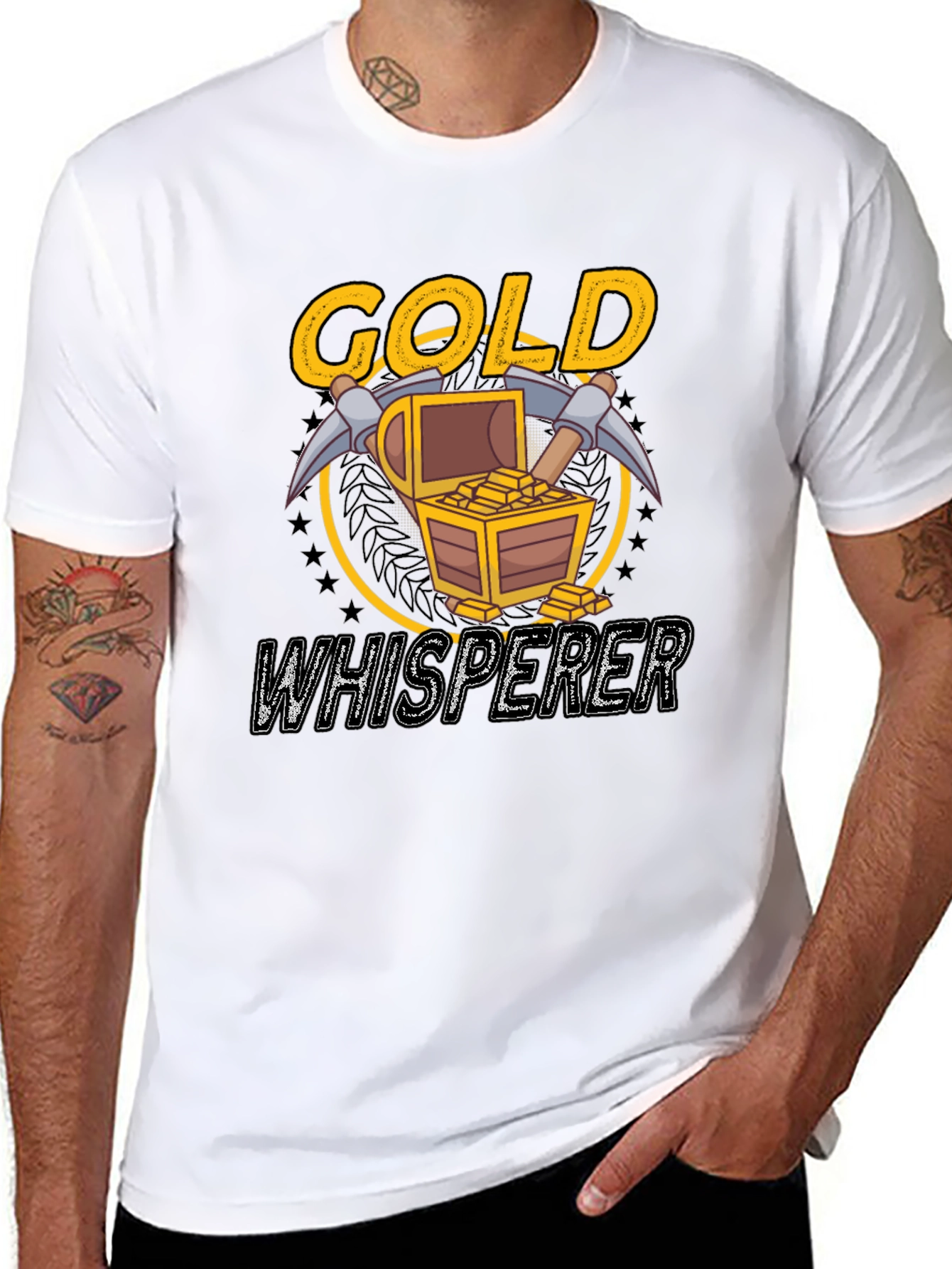 Black Gold Whisperer Graphic Tee - Mining T-Shirt view 8