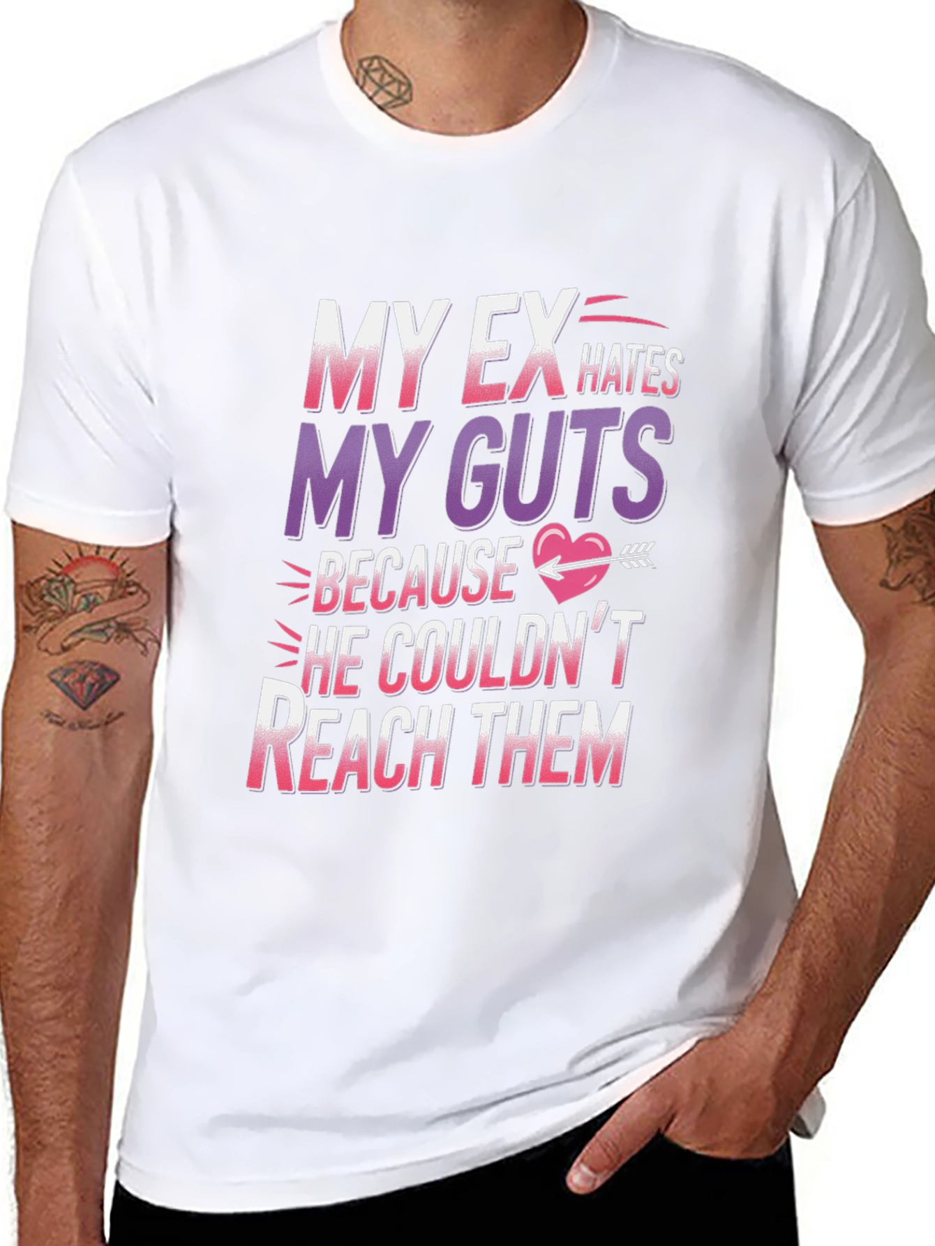 Black My Ex Hates My Guts T-Shirt view 8