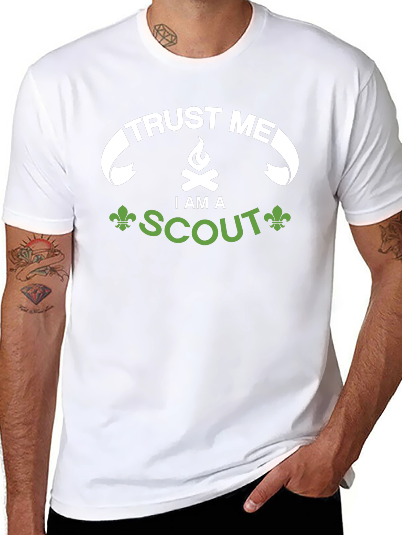 Black Trust Me I Am A Scout T-Shirt - Camping & Outdoors view 8