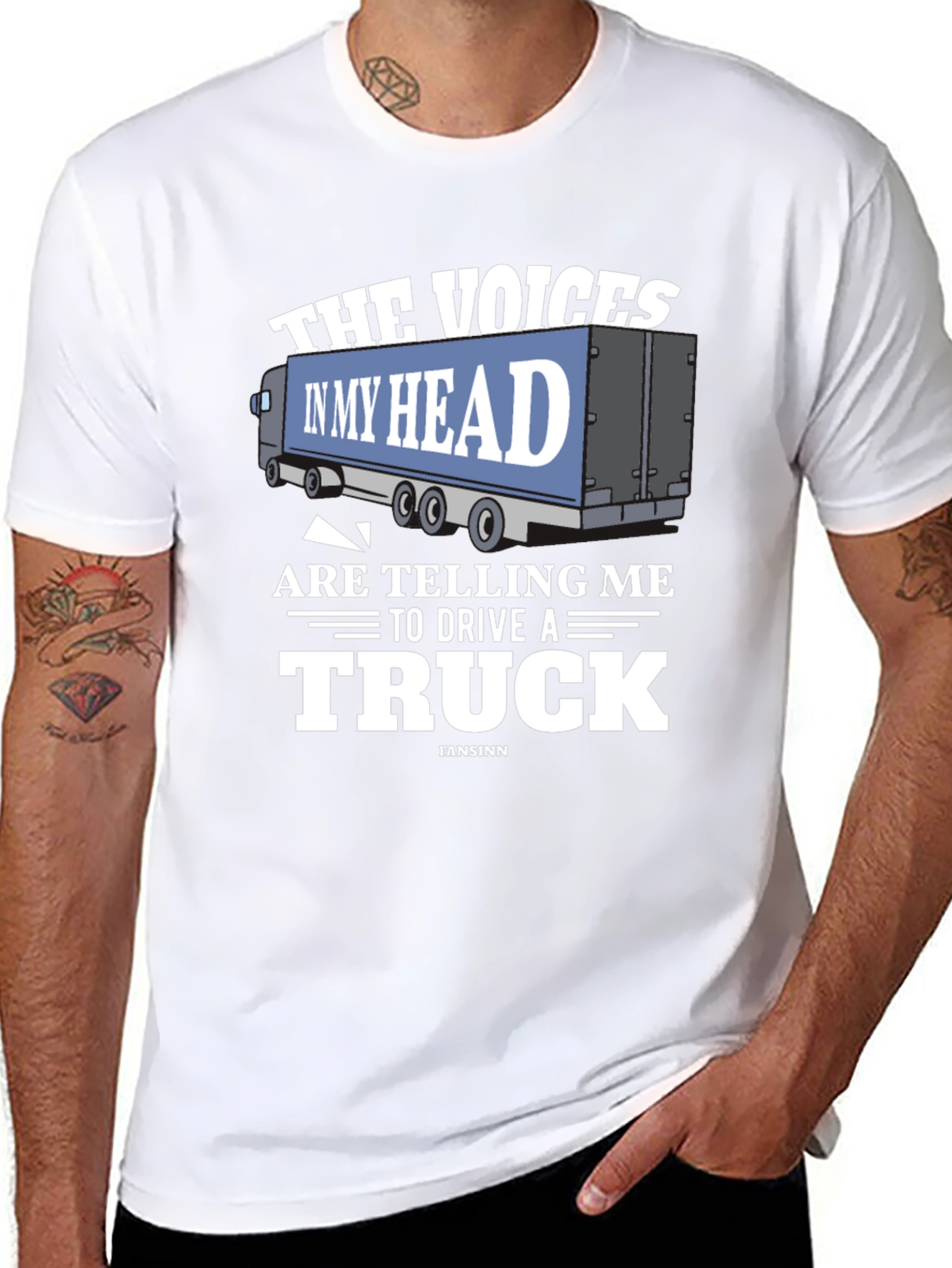 Black Voices in My Head Trucker T-Shirt view 8