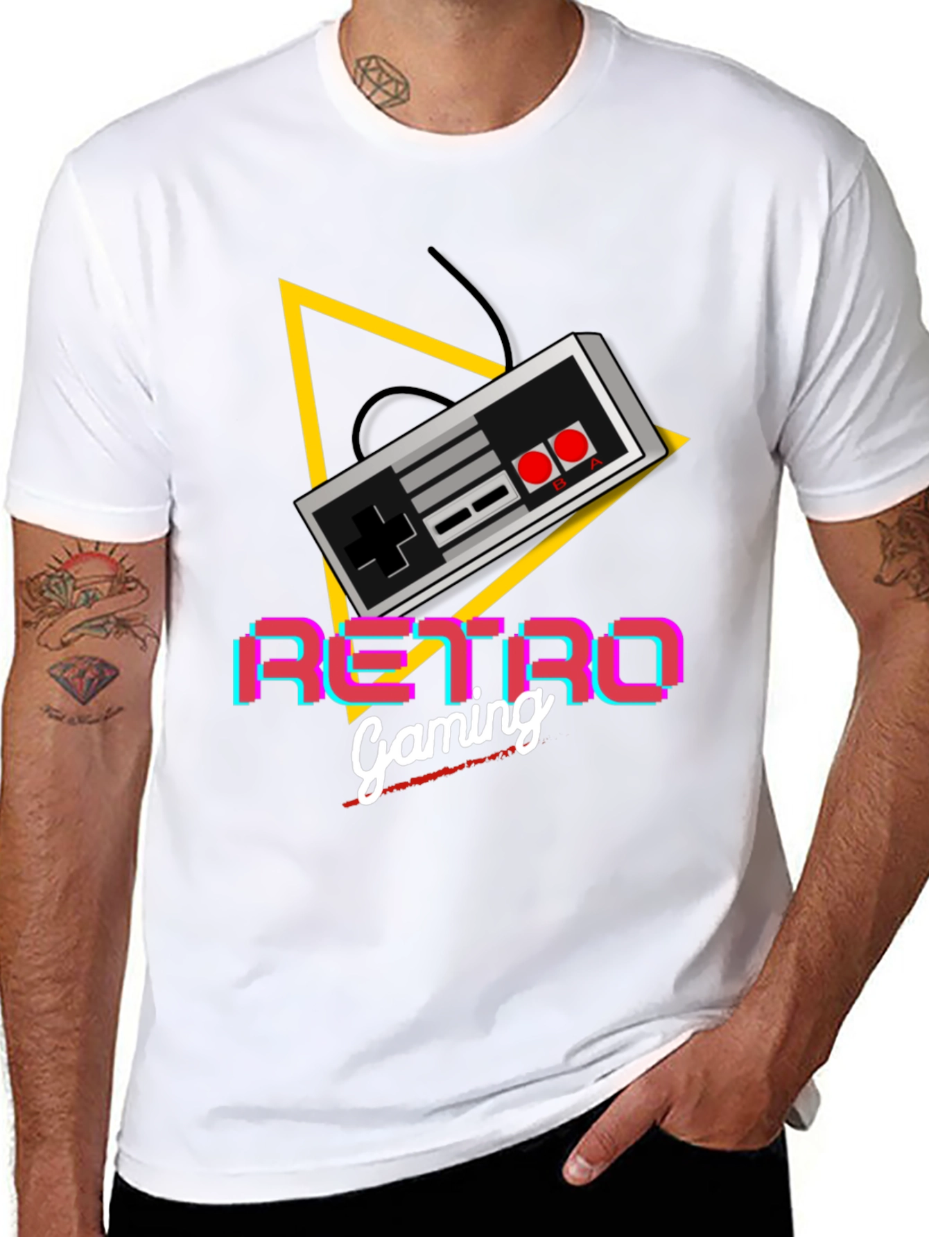 Black Retro Gaming T-Shirt view 8