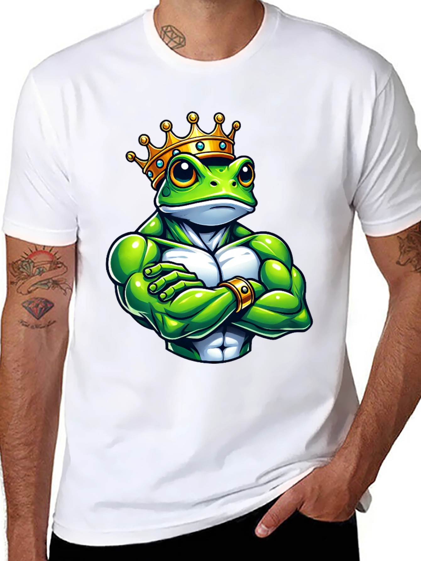 Black Frog King Graphic Tee - Black T-Shirt view 8