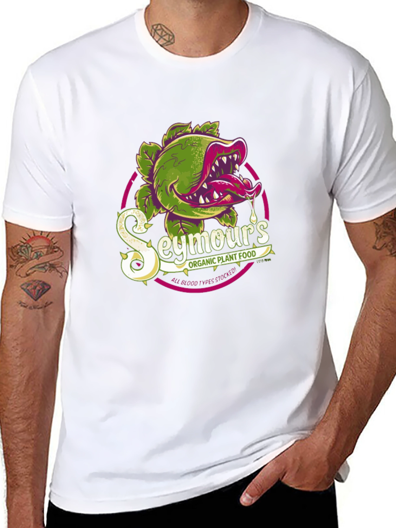 Black Seymour's Organic Plant Food Graphic T-Shirt view 8