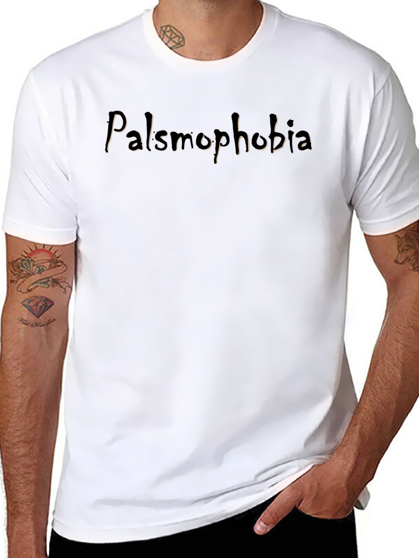 Black Palsmophobia Graphic T-Shirt view 8