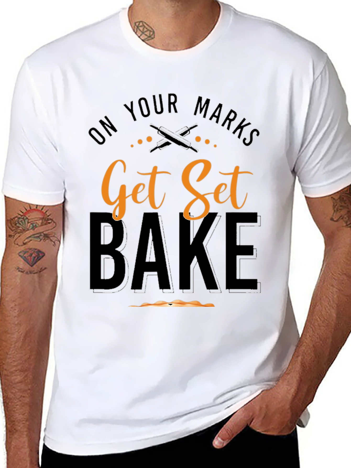 Black Get Set Bake Black T-Shirt view 8