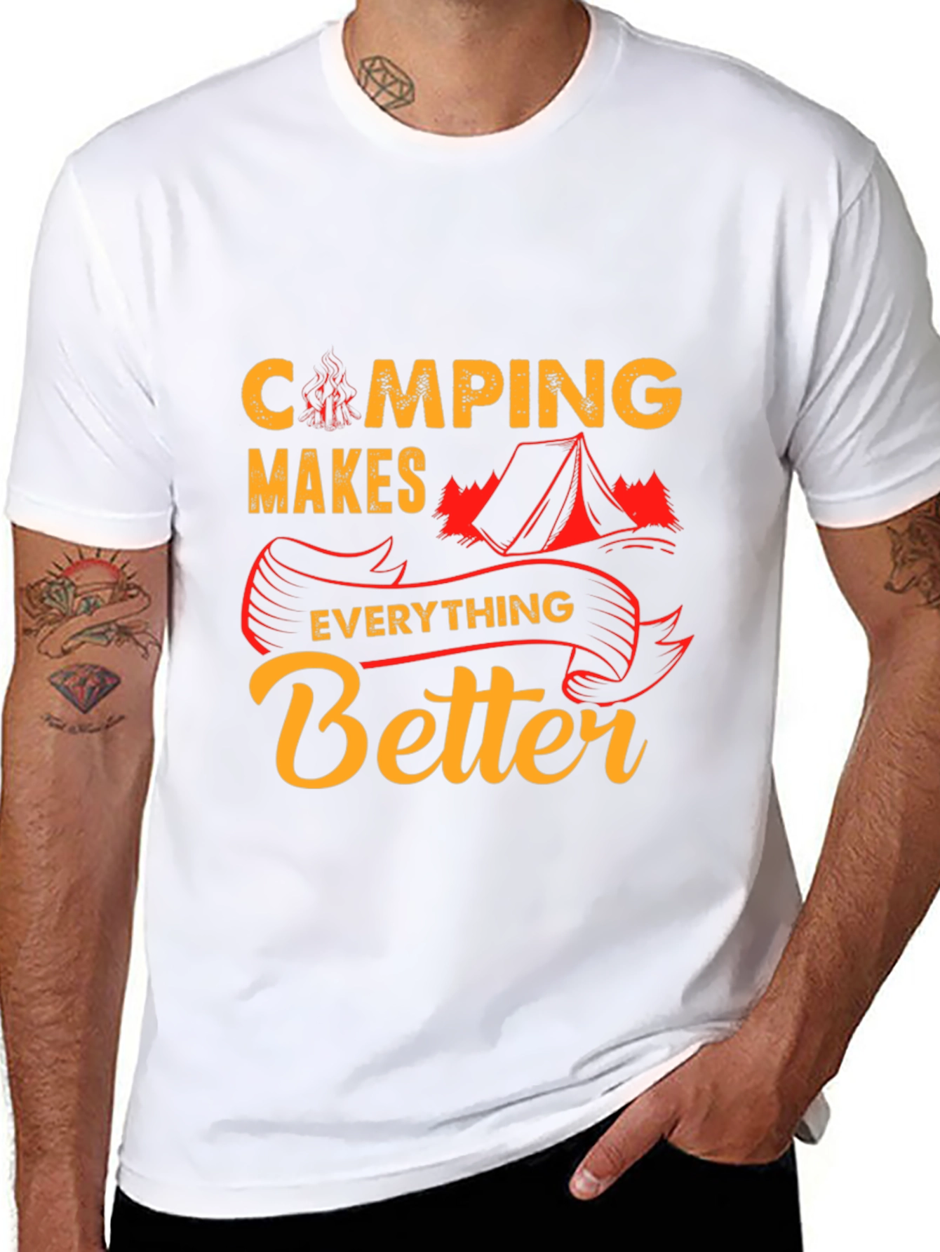 Black Camping Makes Everything Better T-Shirt view 8