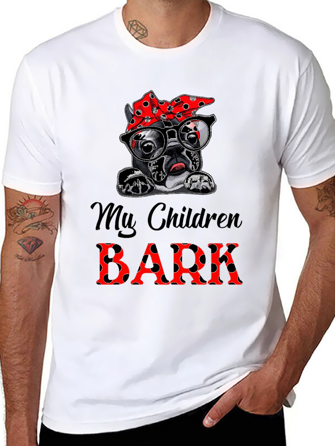 Dog Mom T-Shirt - My Children Bark Tee - 8