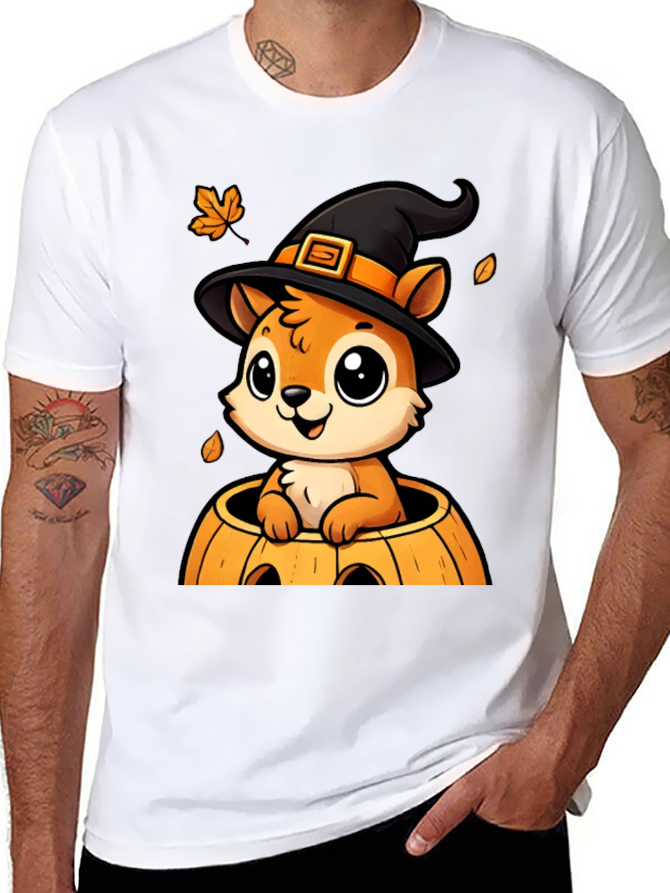 Black Halloween Squirrel T-Shirt view 8