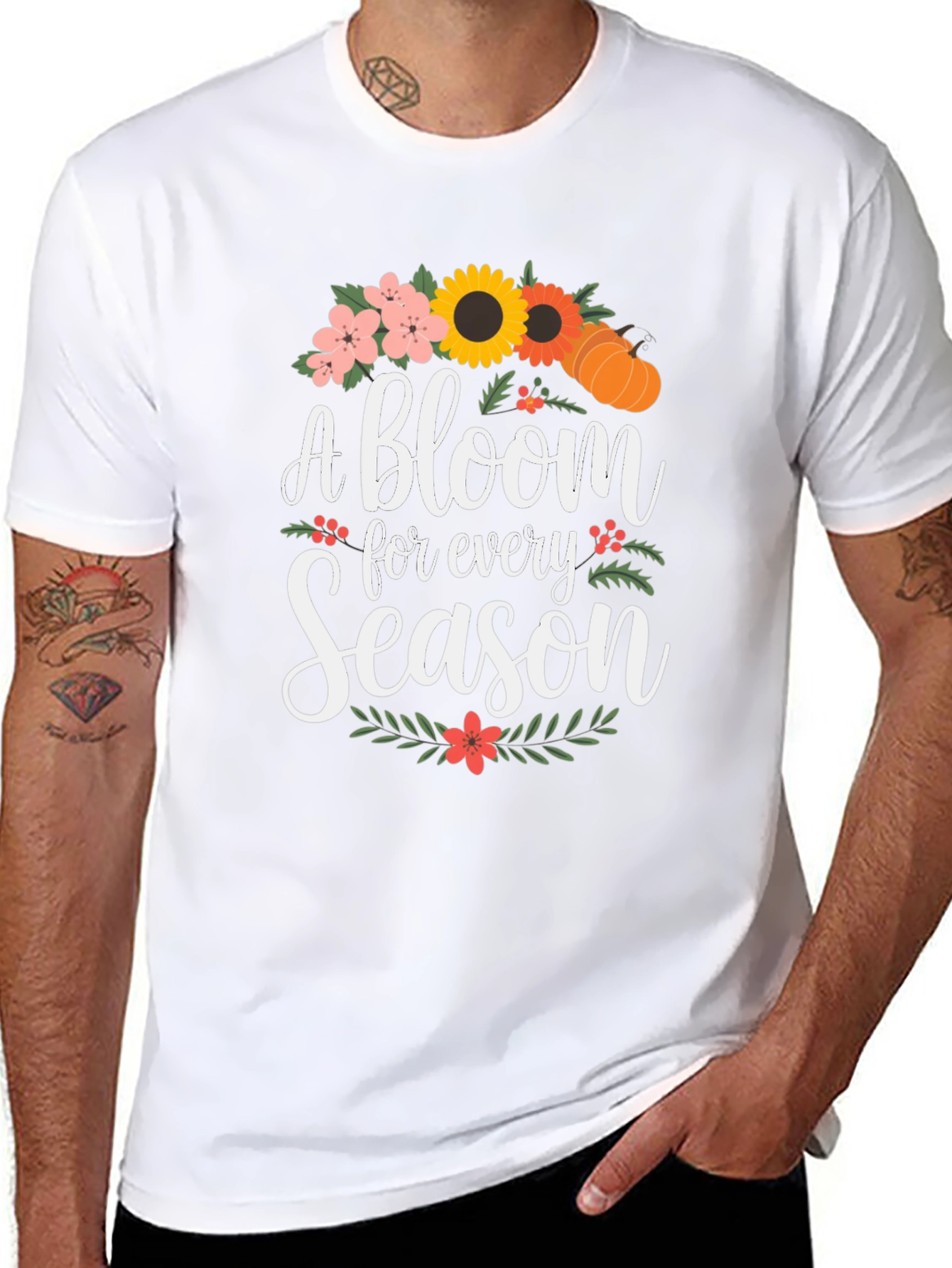 Black A Bloom for Every Season T-Shirt view 8