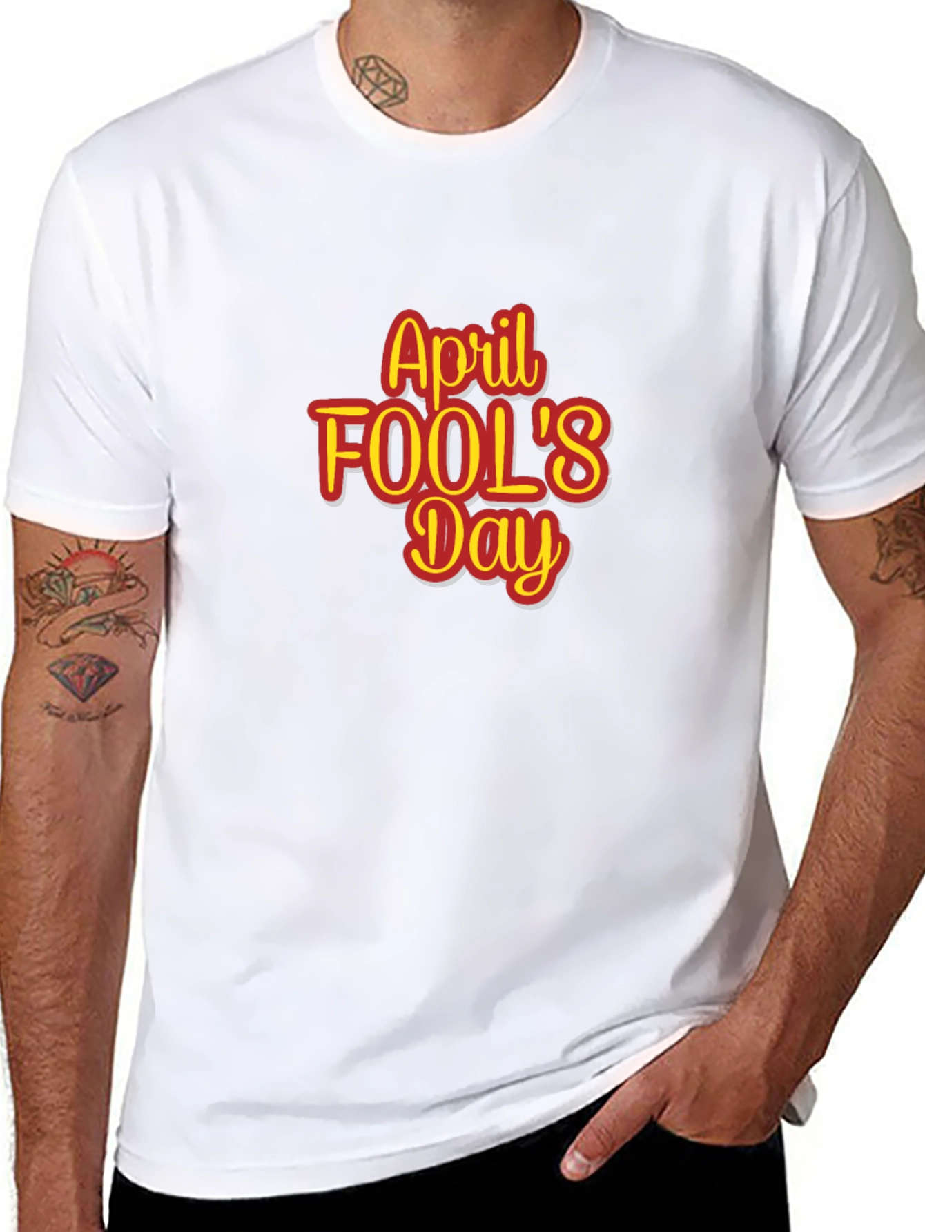 Black April Fool's Day Graphic Tee - Black view 8