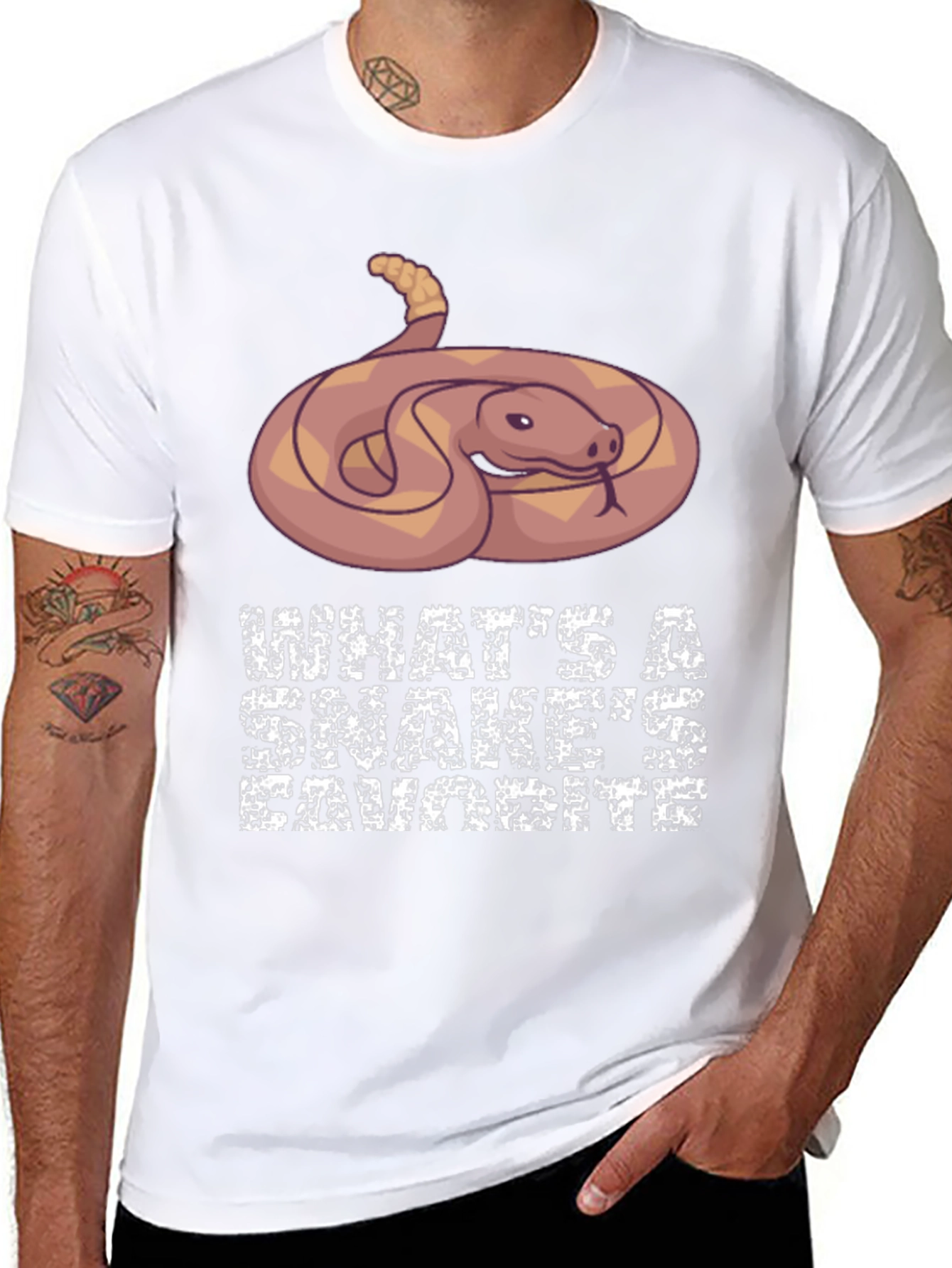 Black Snake Lover Tee - What's a Snake's Favorite? view 8
