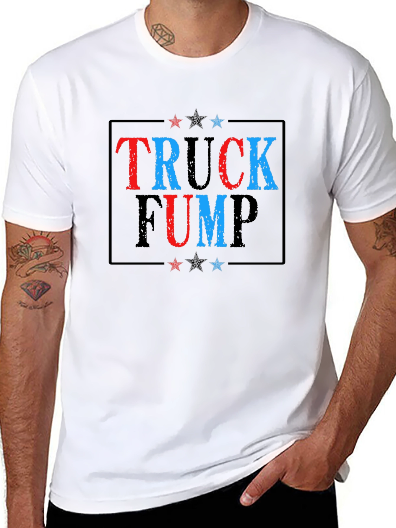 Black Truck Fump Graphic Tee - Political Humor view 8