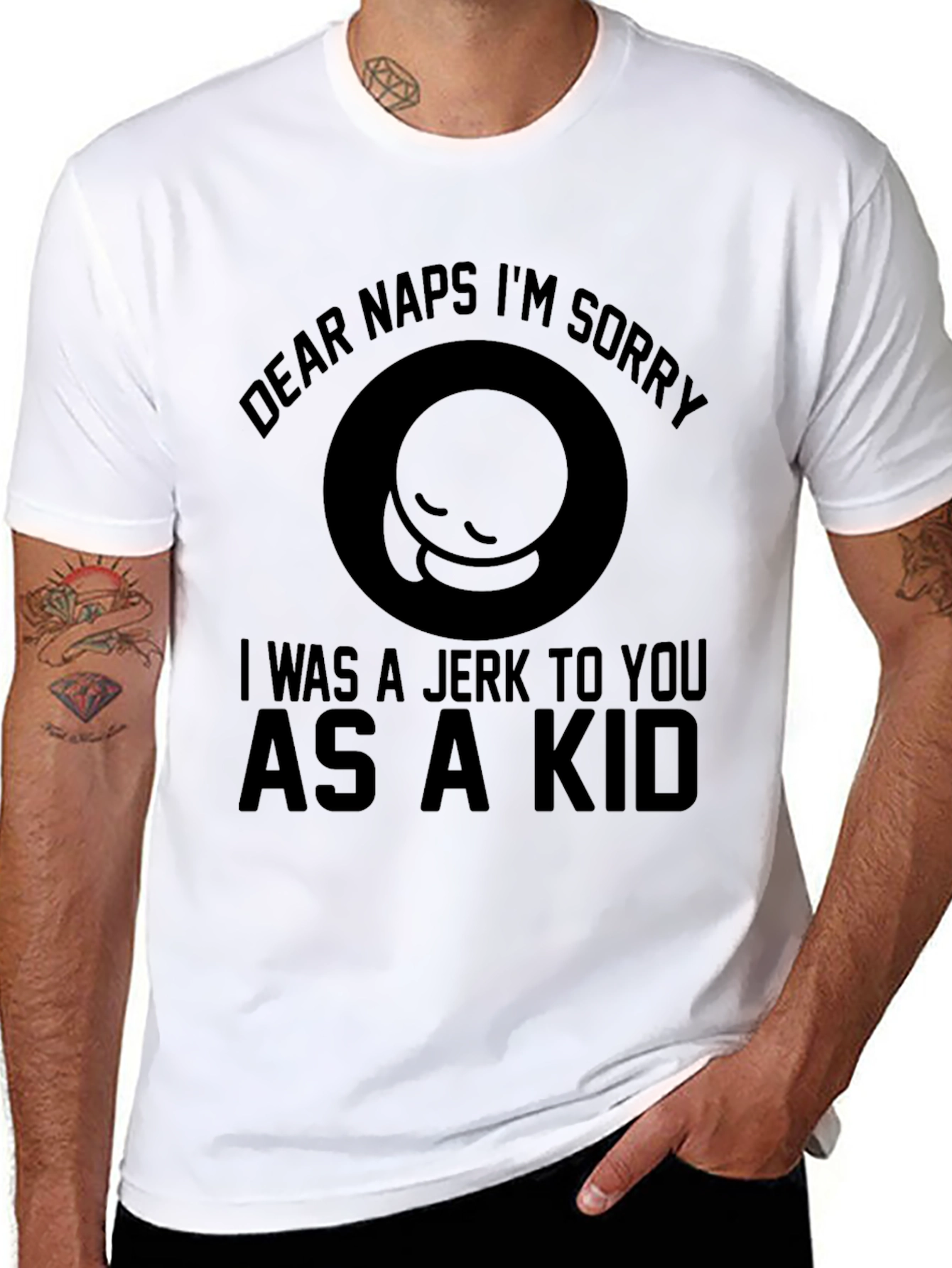 Black Funny "Dear Naps" Graphic T-Shirt view 8