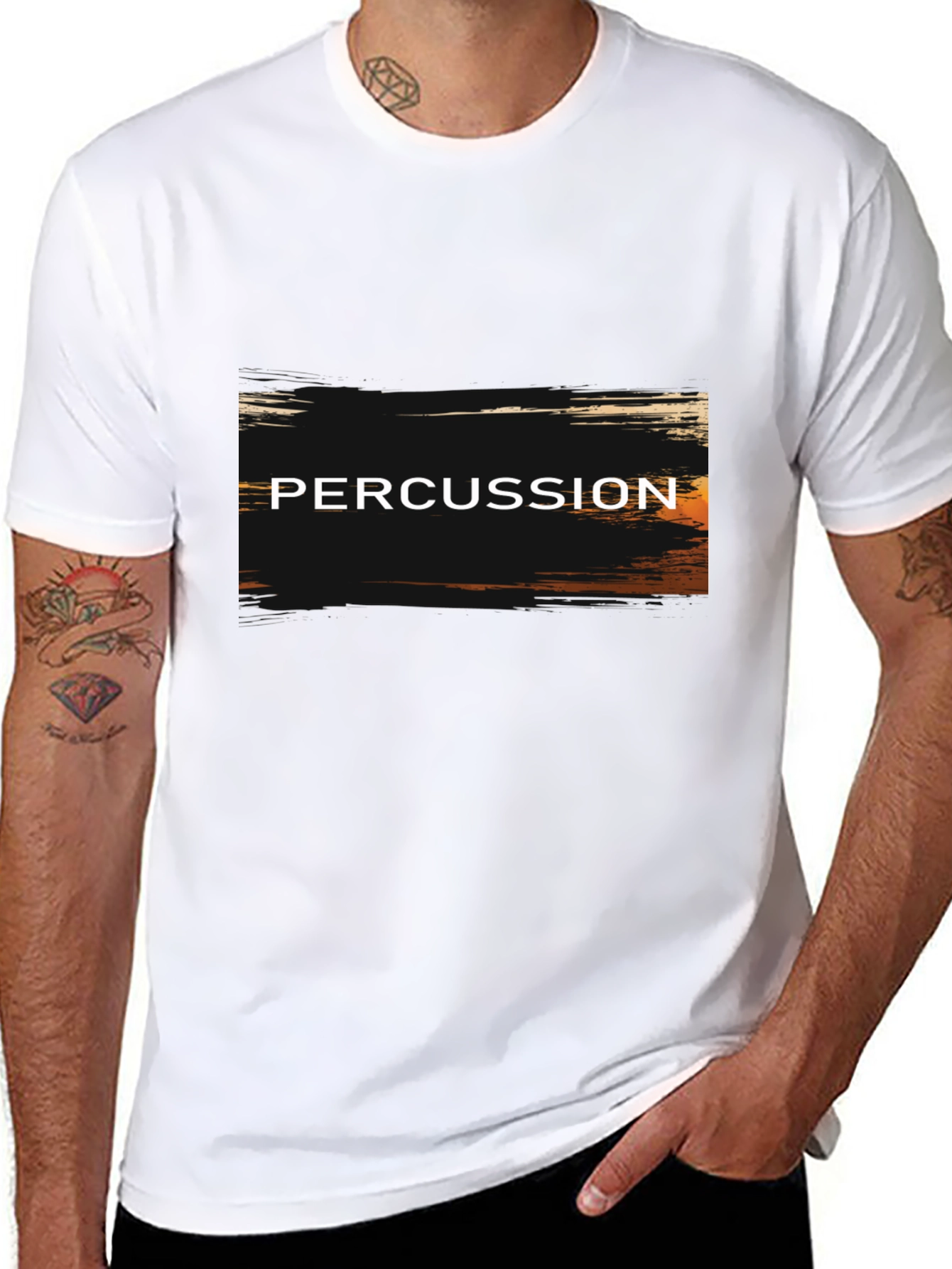 Black Percussion T-Shirt - Music Lover Tee view 8