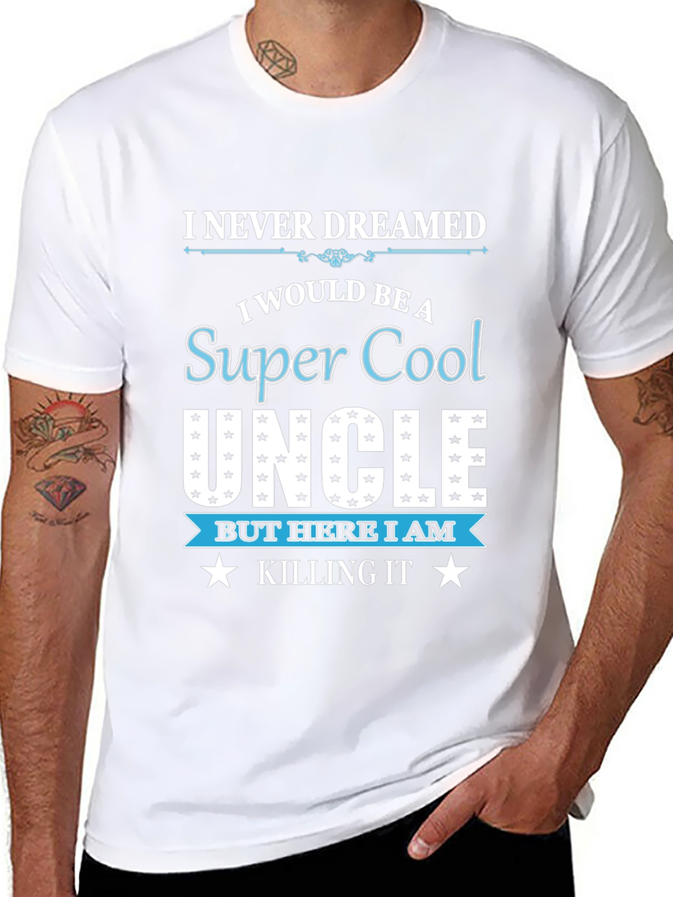 Black Super Cool Uncle T-Shirt view 8