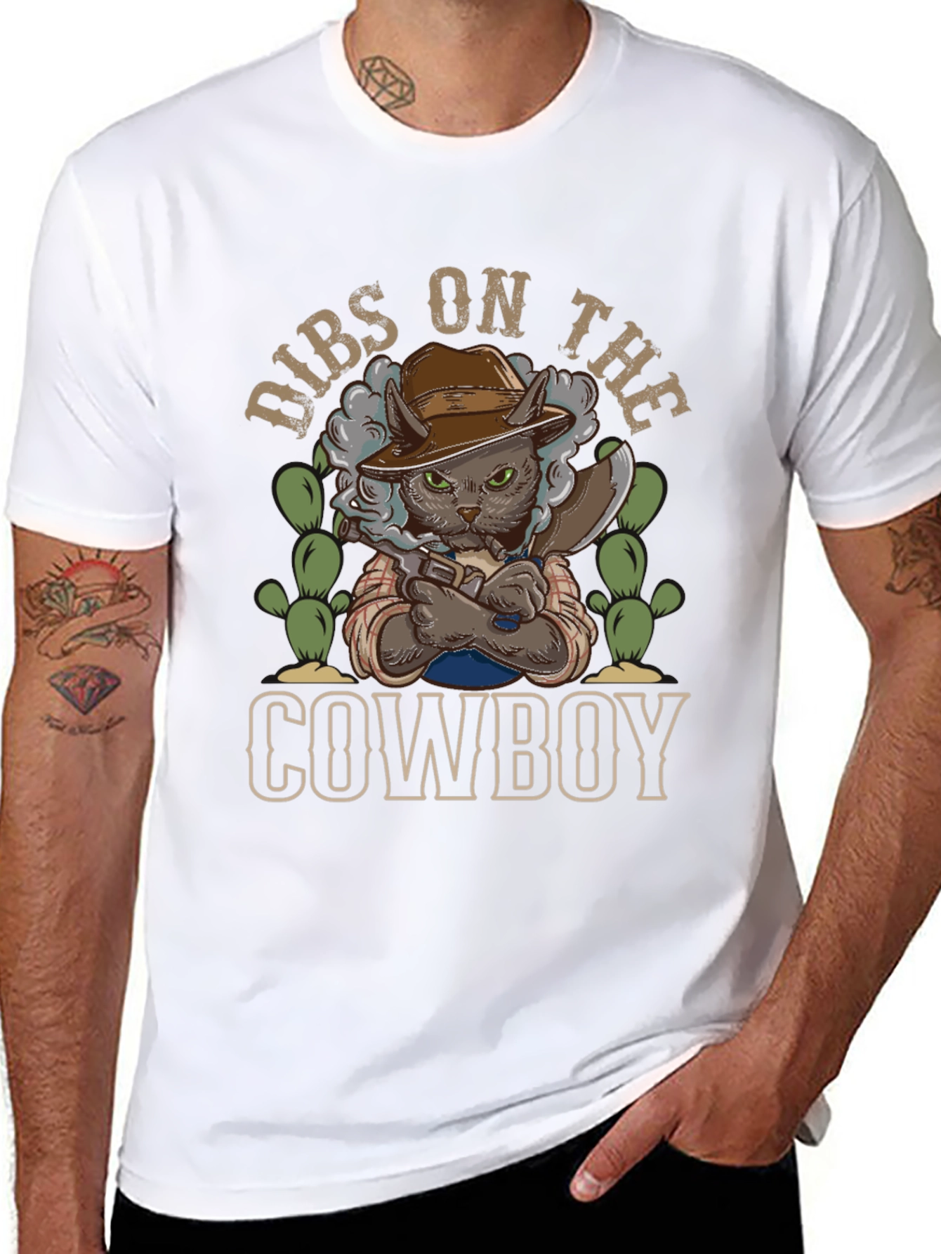 Black Ribs On The Cowboy Graphic T-Shirt view 8