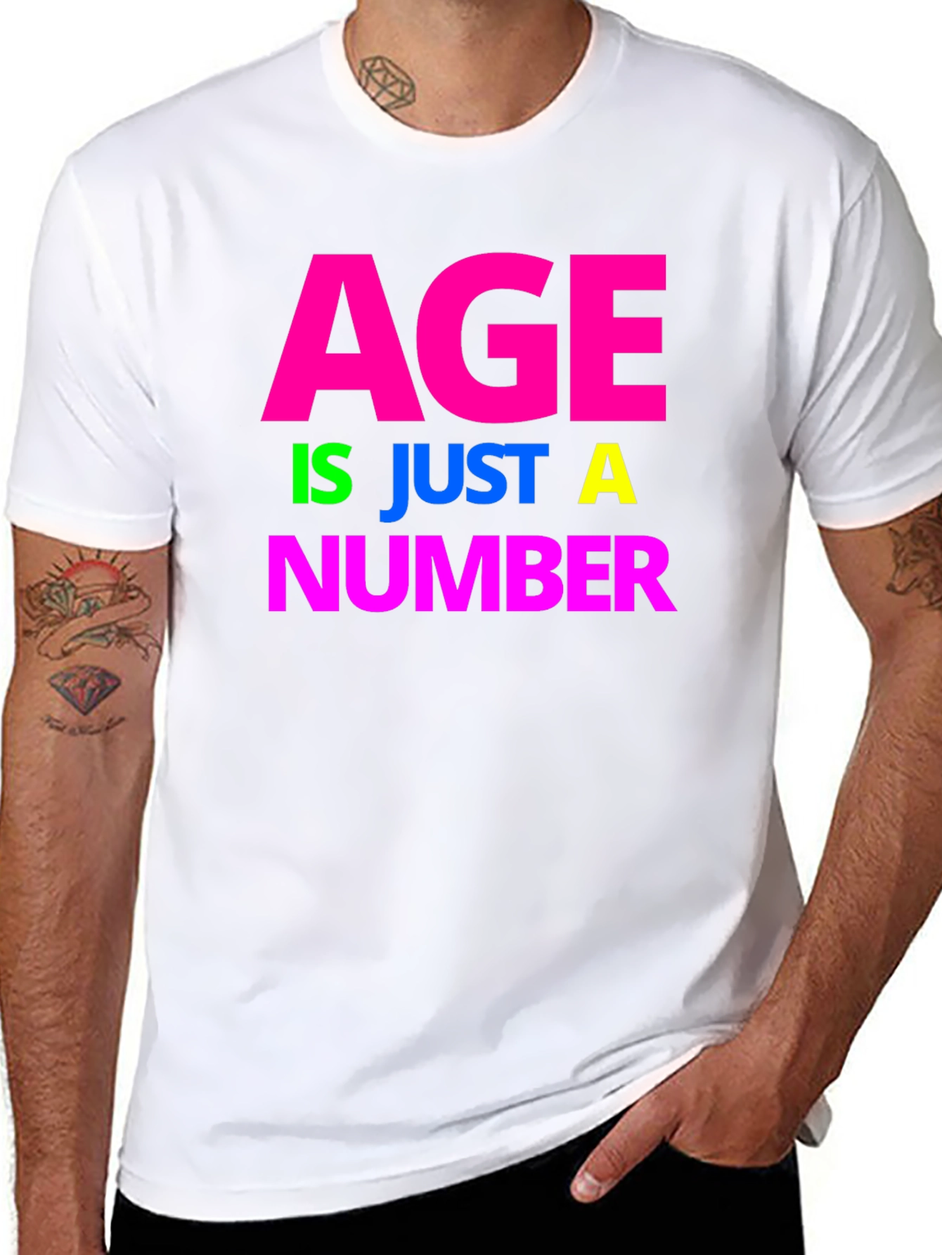 Black Age Is Just A Number Graphic Tee view 8