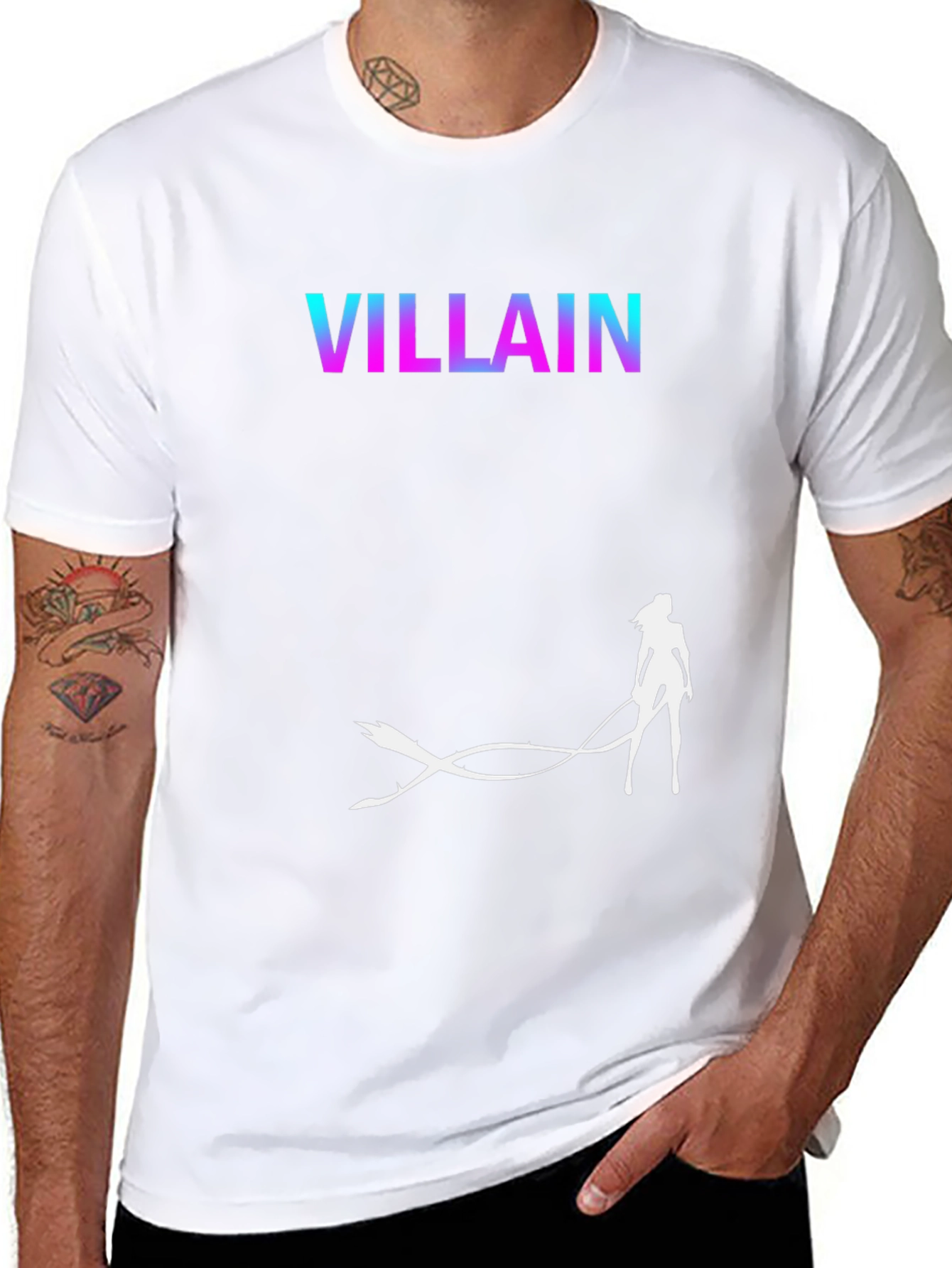 Black Villain Graphic Tee - Cool Anime Design T-Shirt view 8
