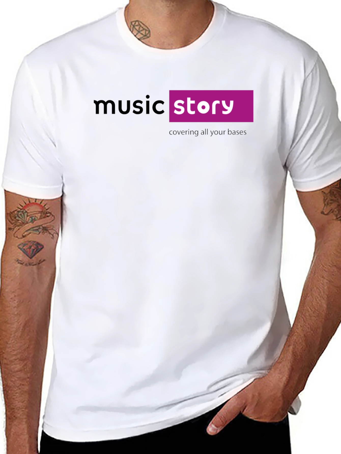 Black Music Story Black Cotton Graphic T-Shirt view 8