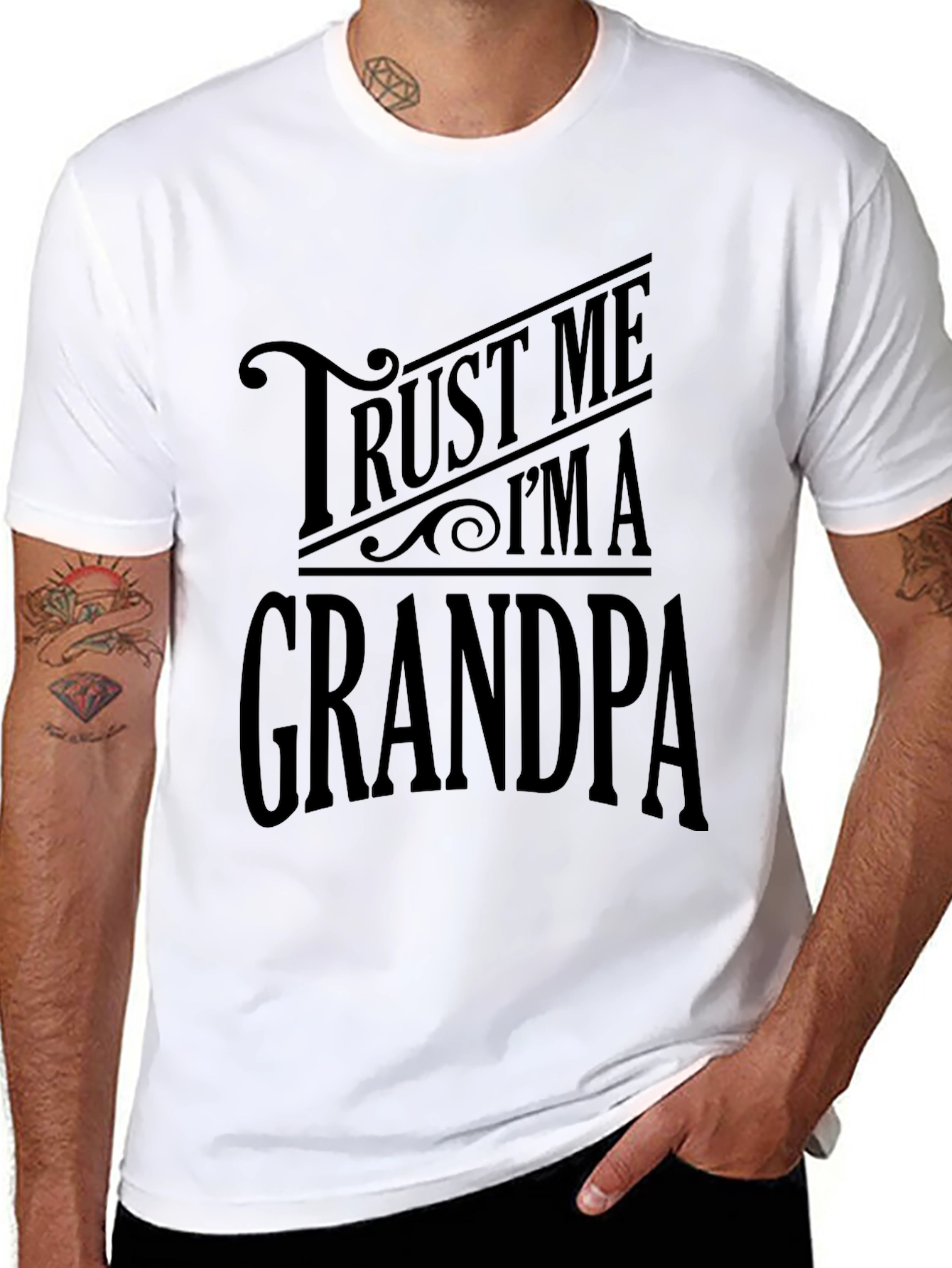 Black Trust Me I'm A Grandpa T-Shirt - Black view 8