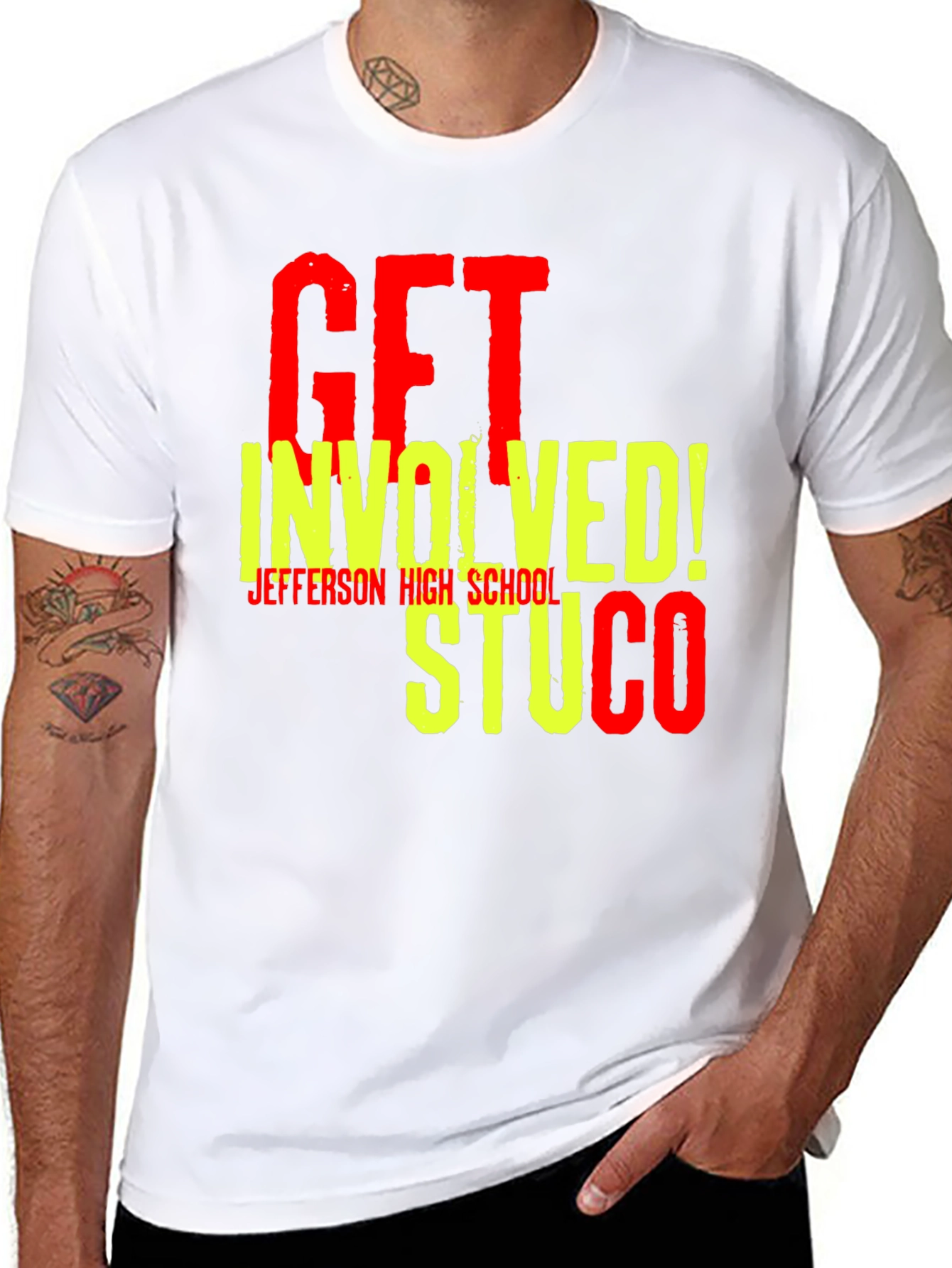 Black Get Involved STUCO T-Shirt - Jefferson High view 8