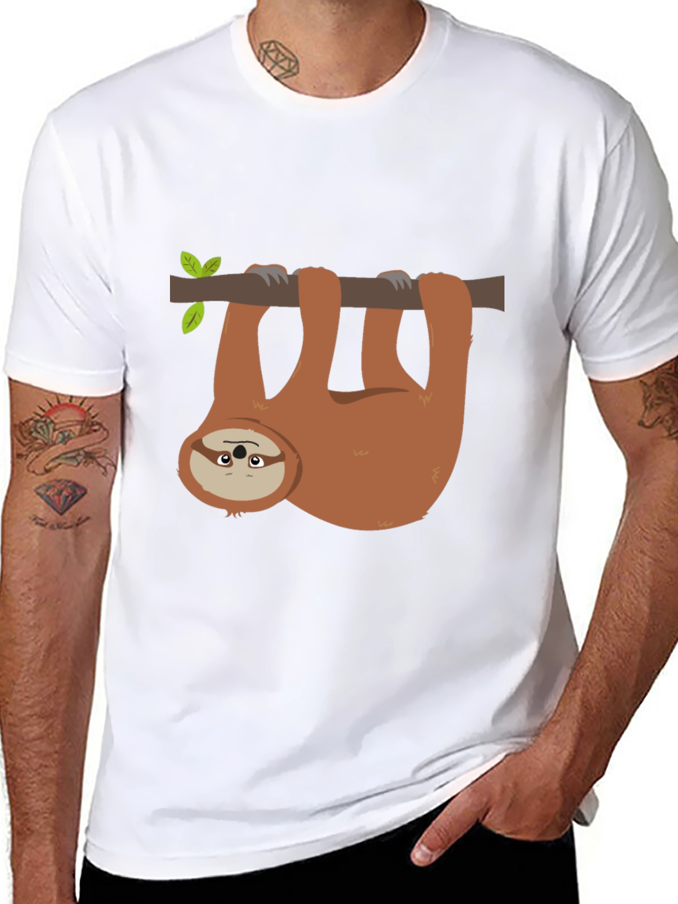 Black Sloth Graphic T-Shirt - Relaxed & Comfy view 8