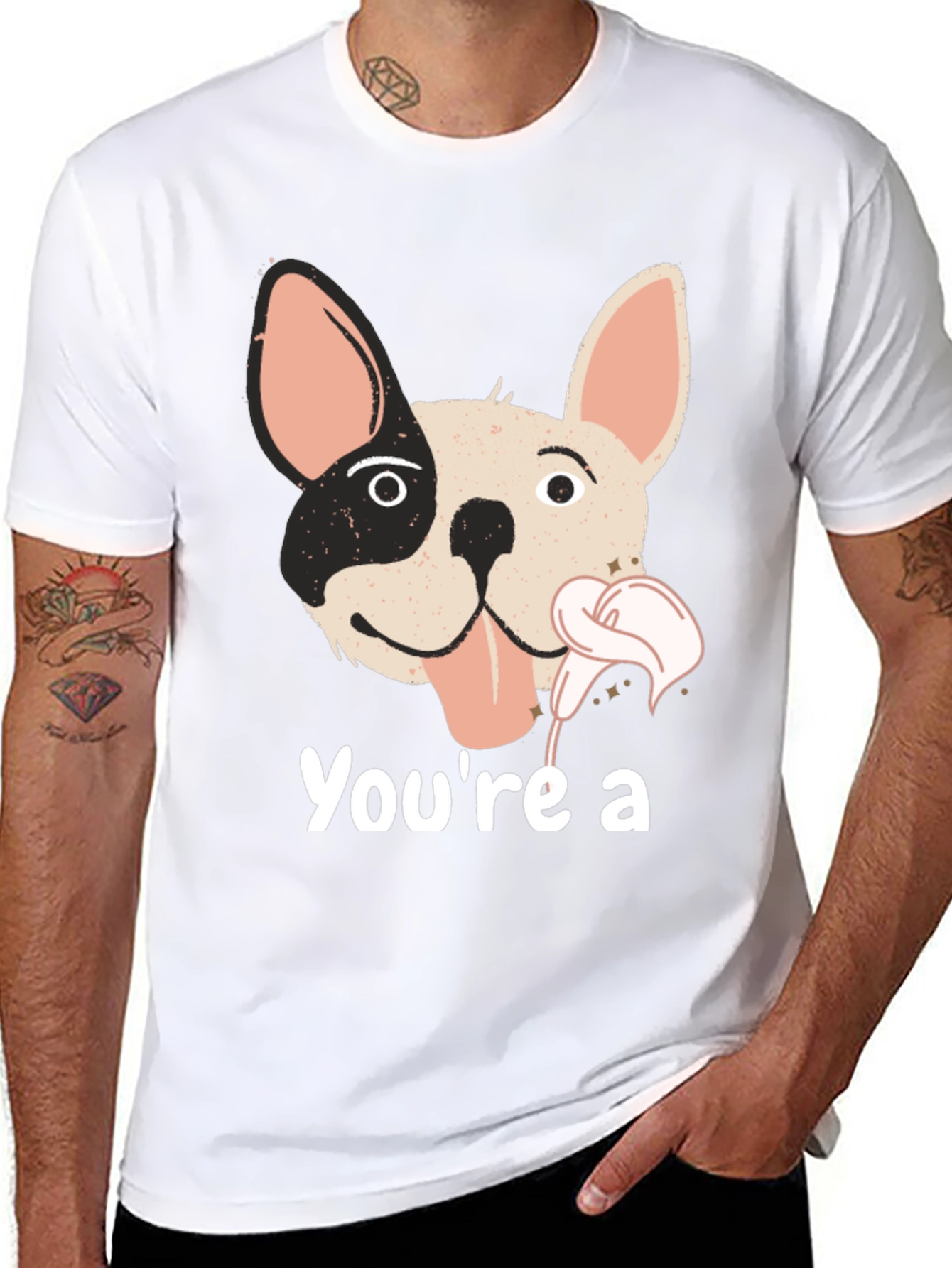 Black Funny Dog Graphic T-Shirt view 8