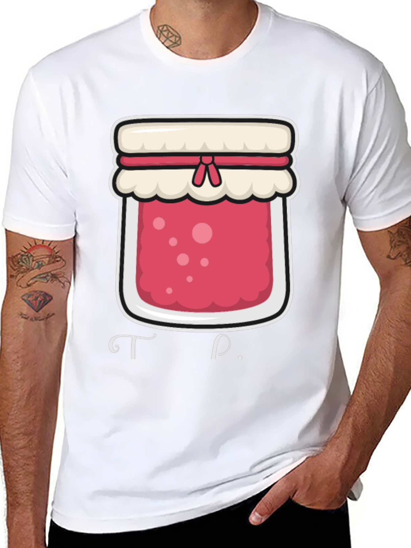 Black Jam Jar Graphic T-Shirt - Foodie Tee view 8