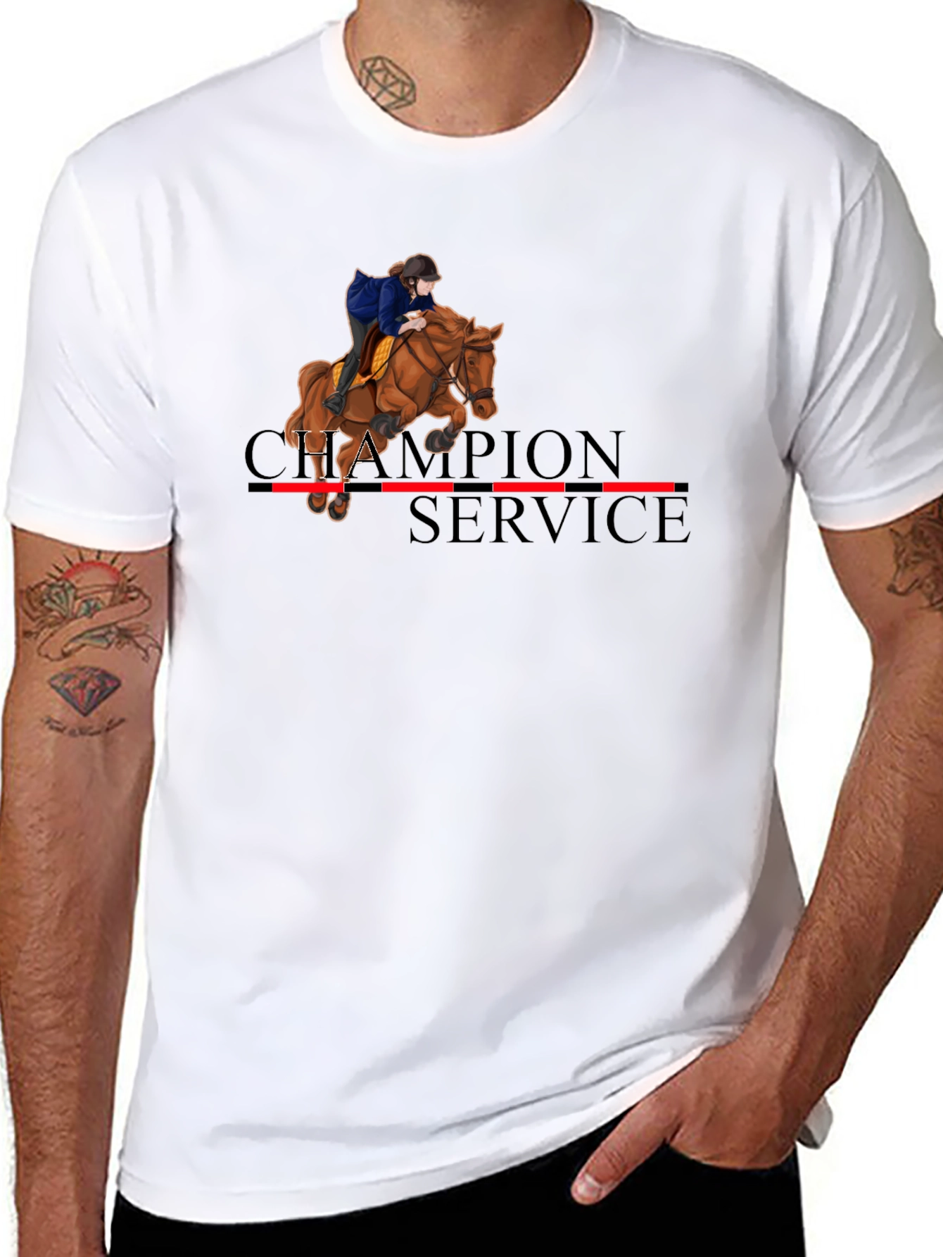 Equestrian Champion Service Black T-Shirt - 8
