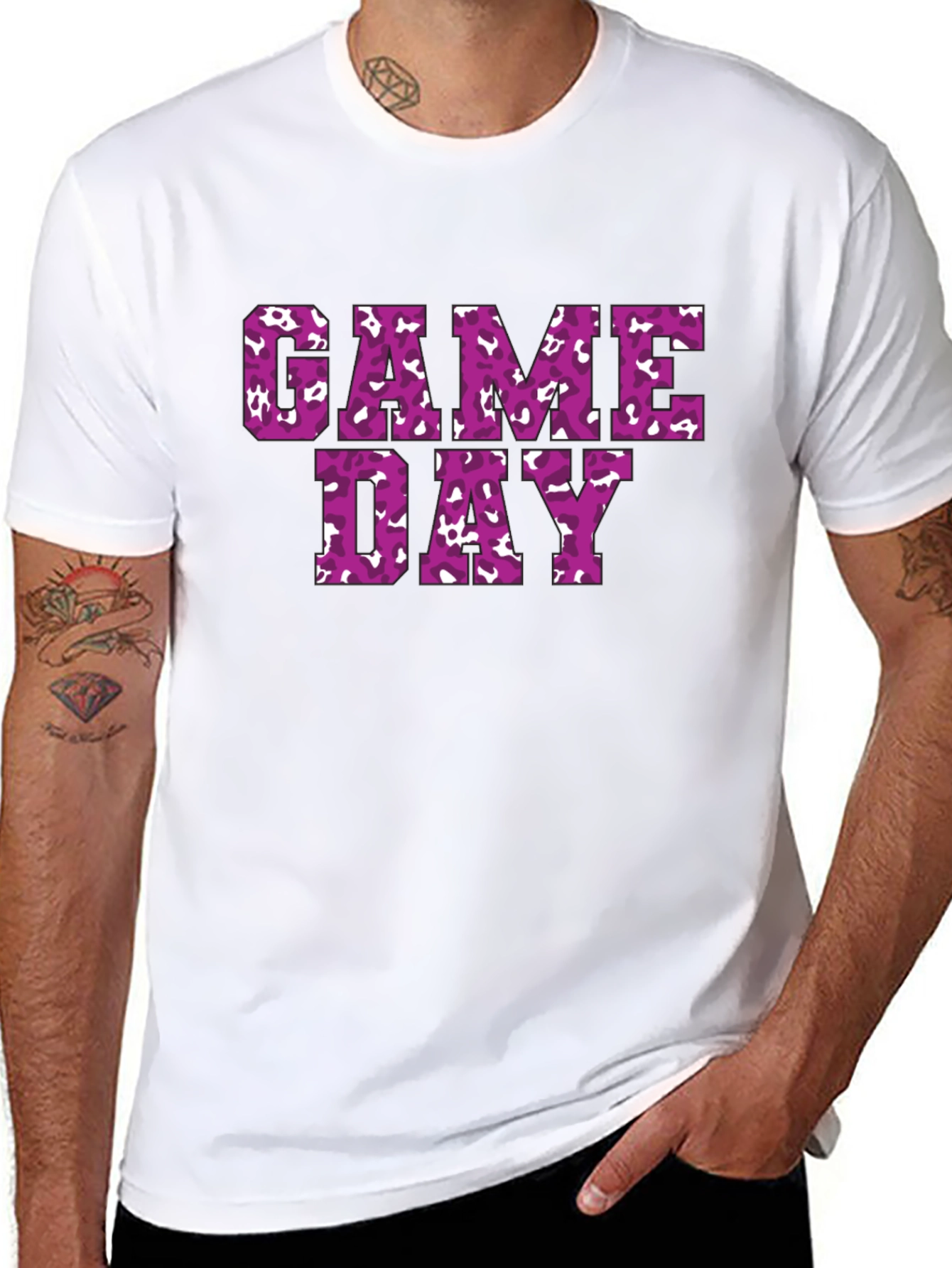 Black Game Day Print T-Shirt view 8