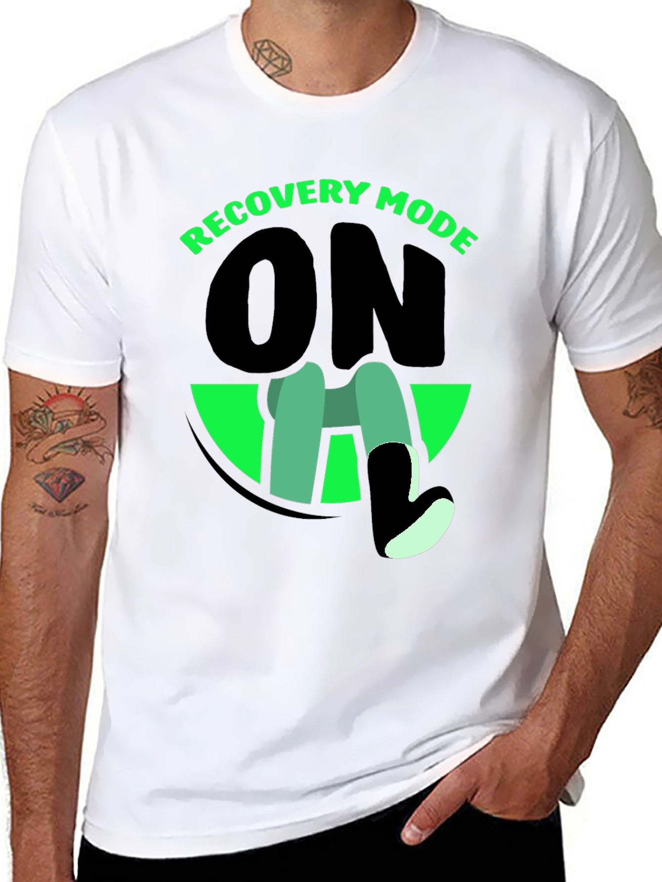 Black Recovery Mode On Graphic T-Shirt view 8