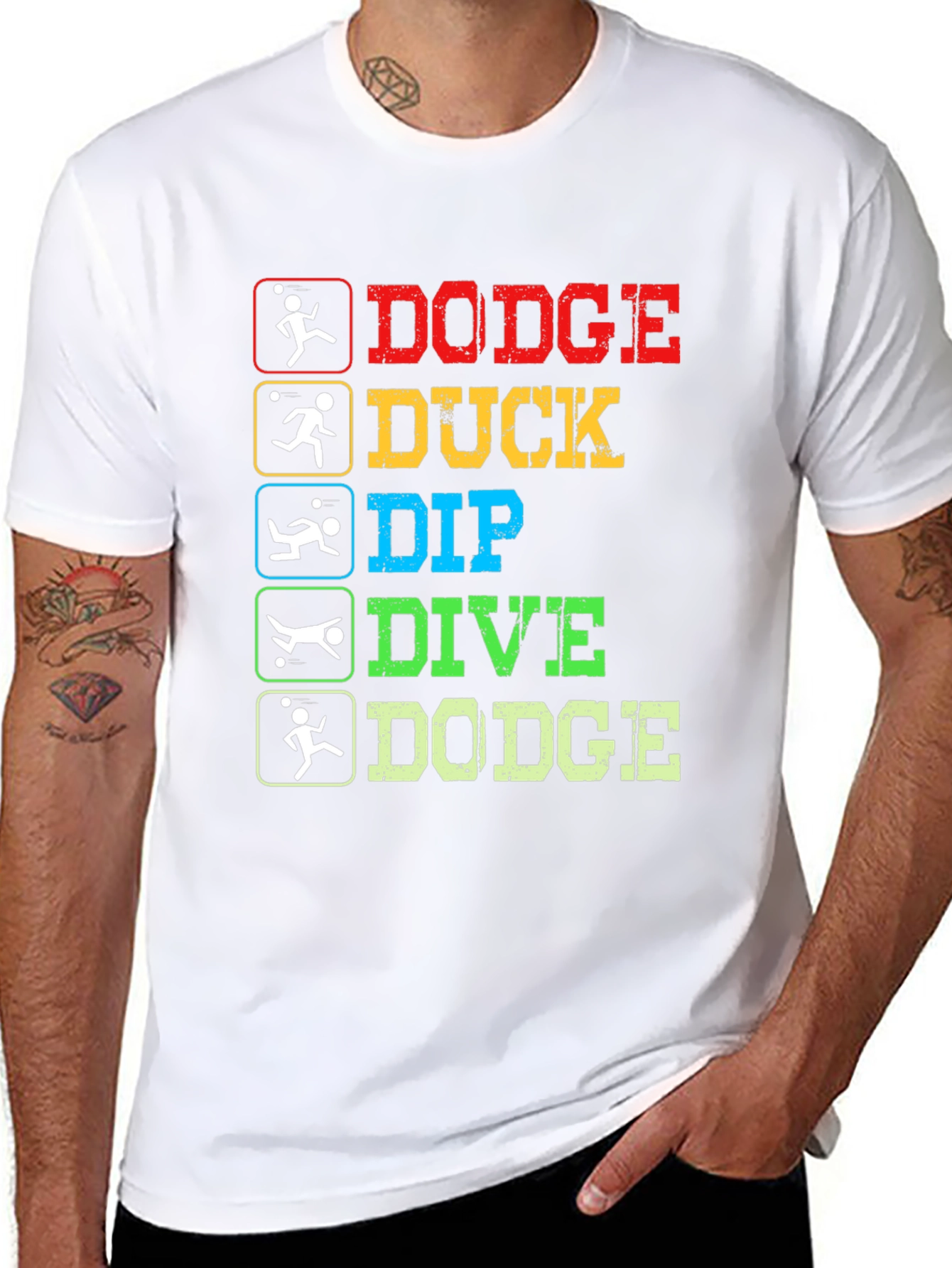 Black Dodge Duck Dip Dive Dodge T-Shirt view 8