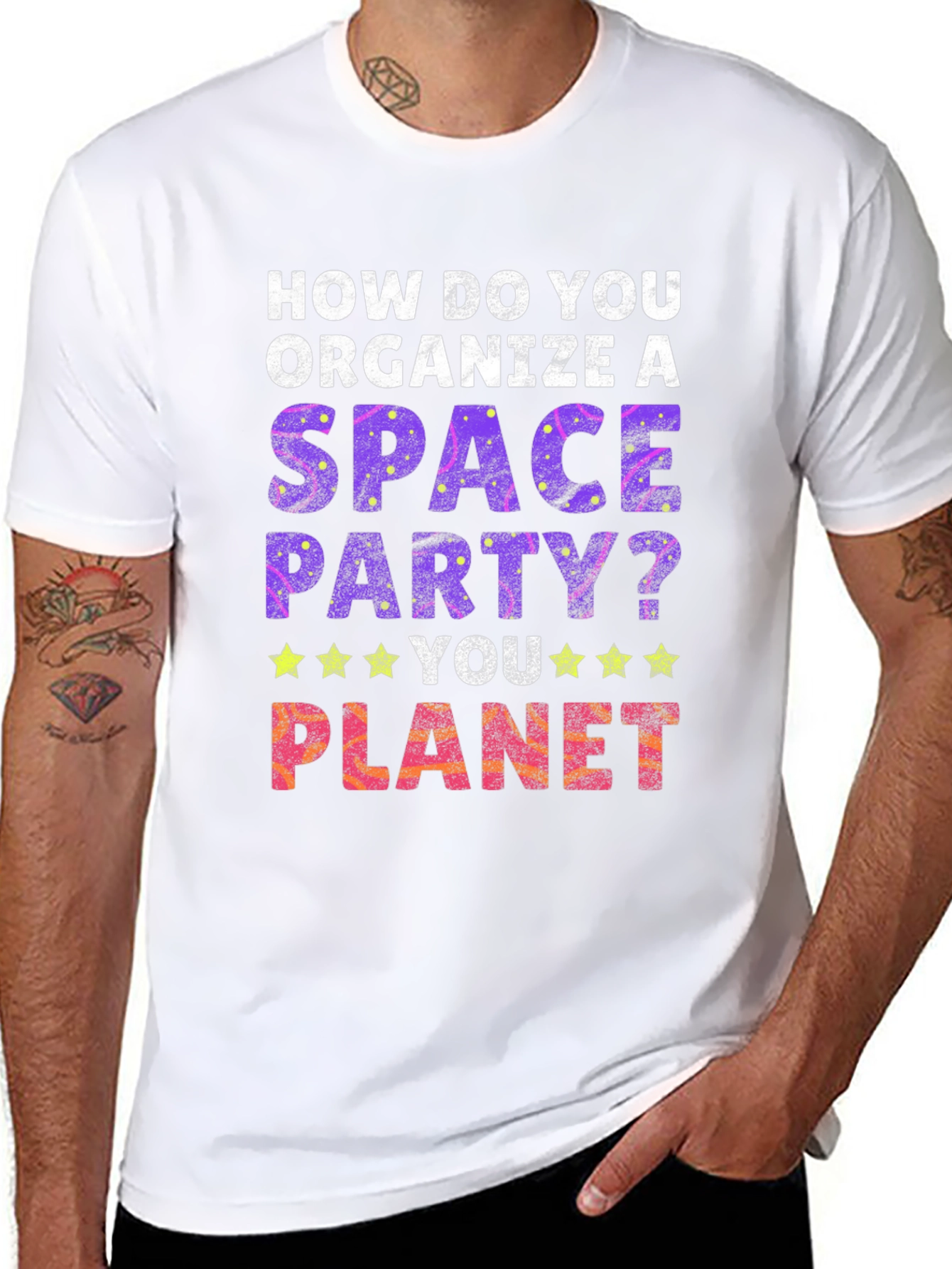 Black Space Party T-Shirt - You Planet! view 8