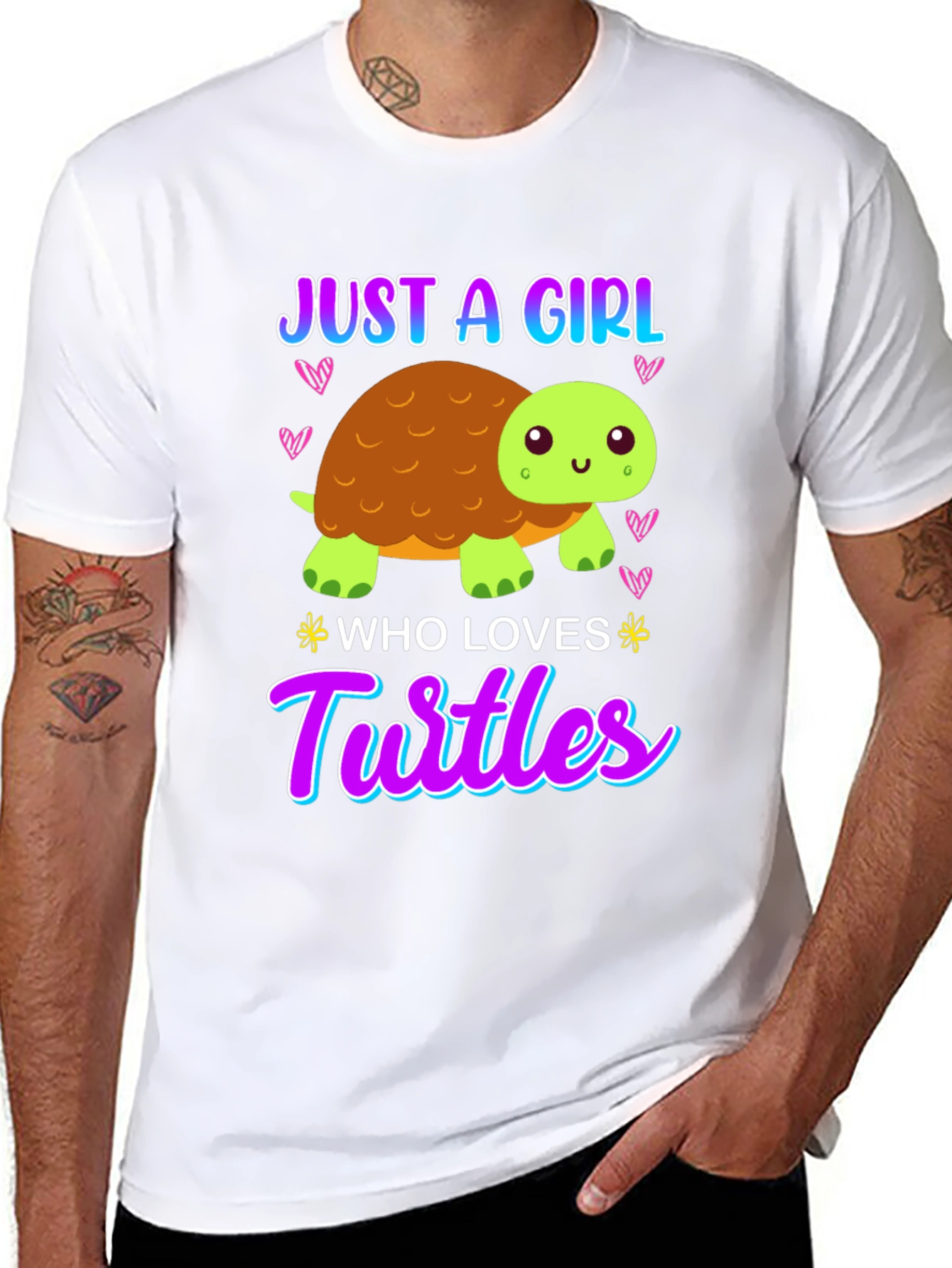 Black Girl Who Loves Turtles T-Shirt - Cute Cartoon view 8