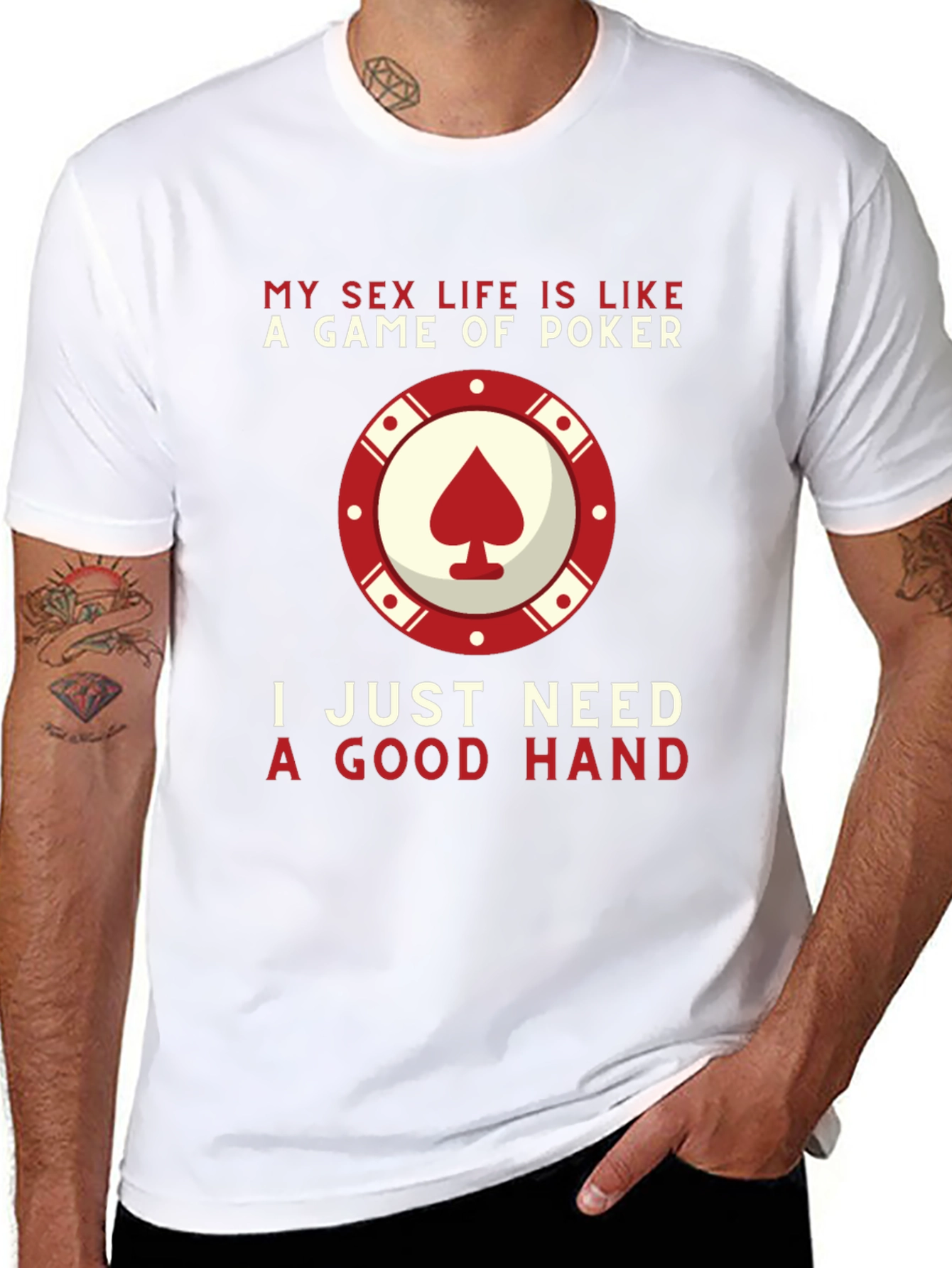 Black Poker Game T-Shirt: My Sex Life is Like a Game of Poker view 8