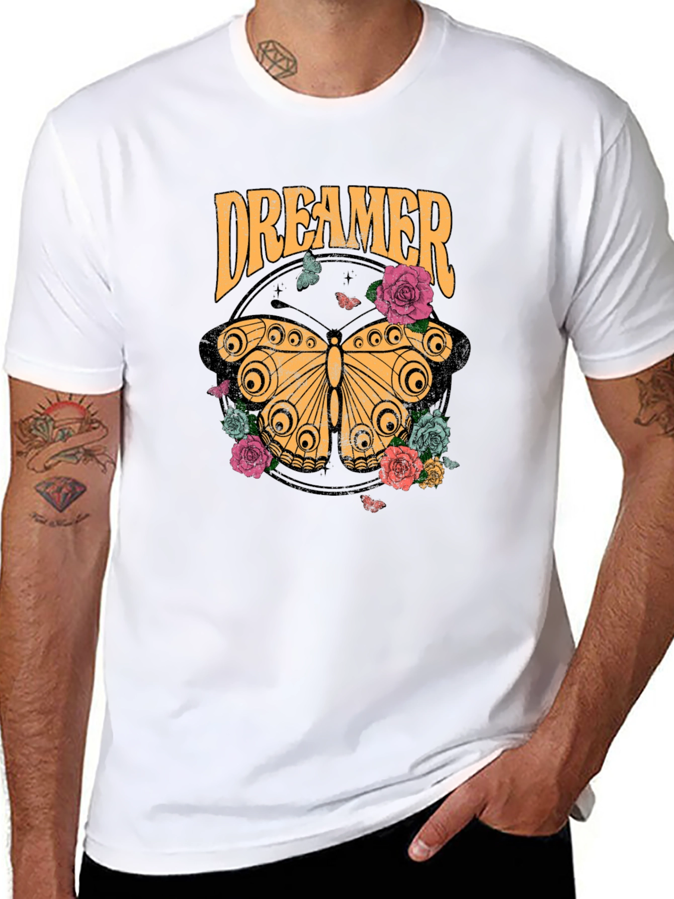 Black Dreamer Butterfly Graphic T-Shirt view 8