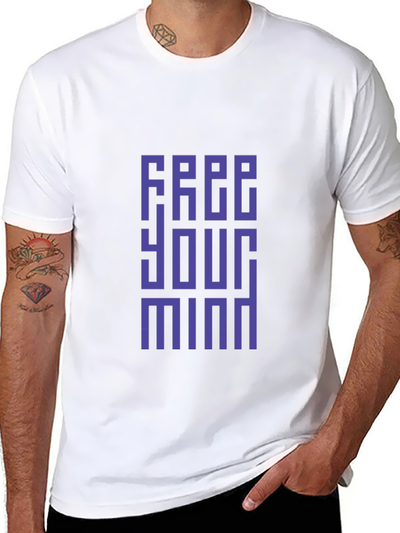 Black Free Your Mind Black Graphic Tee view 8