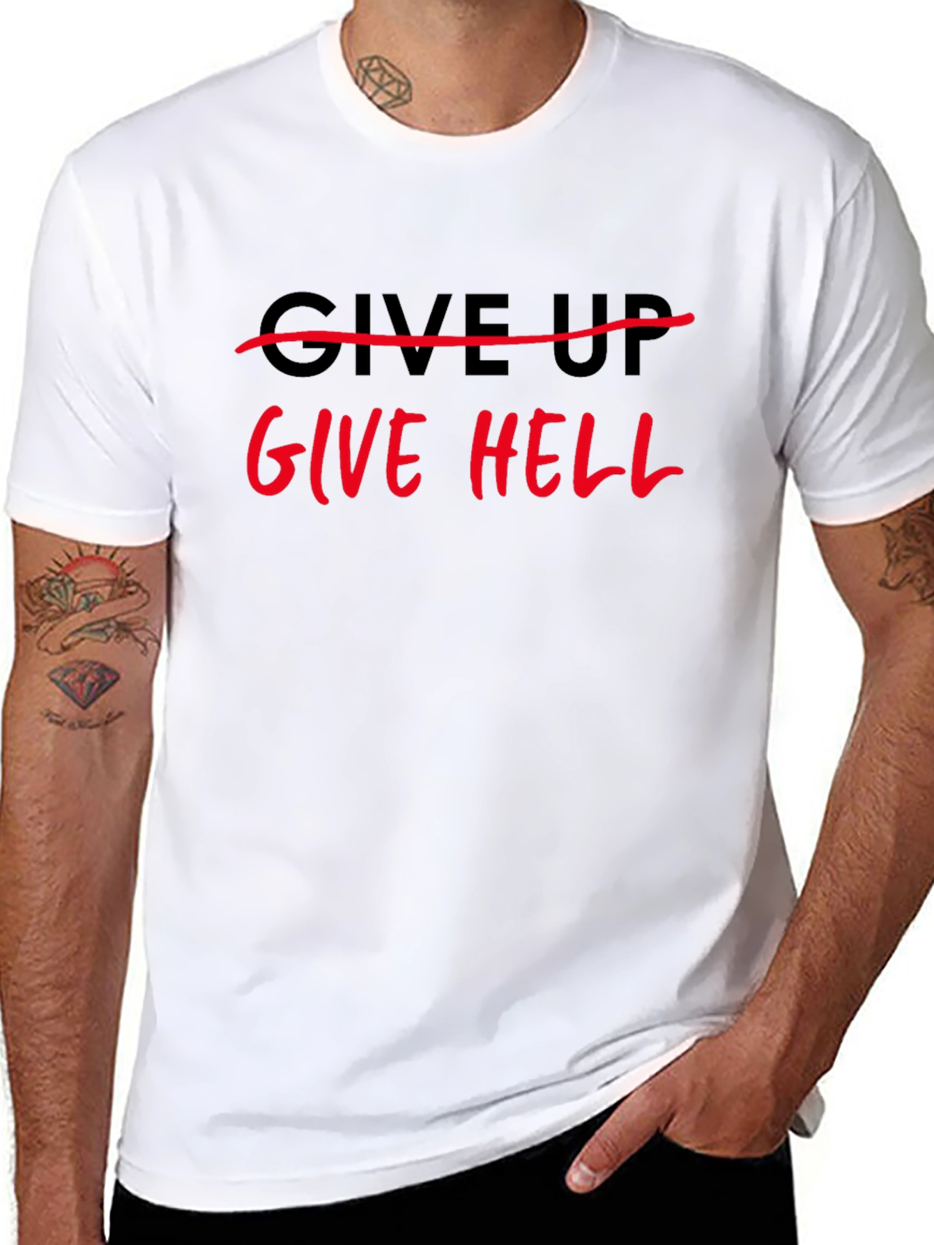 Black Give Hell Black T-Shirt view 8