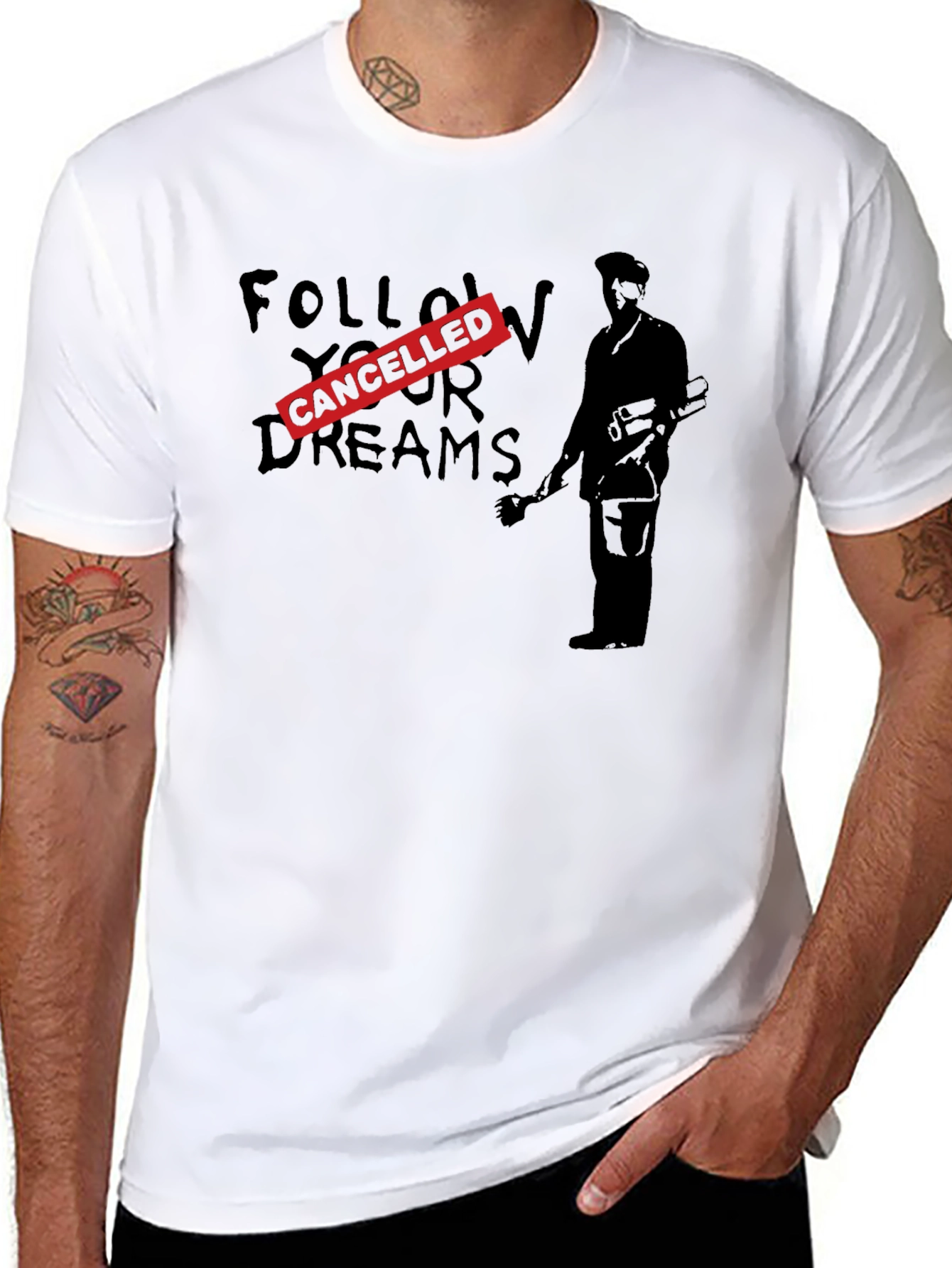 Black Cancelled Dreams Graphic T-Shirt - Black view 8