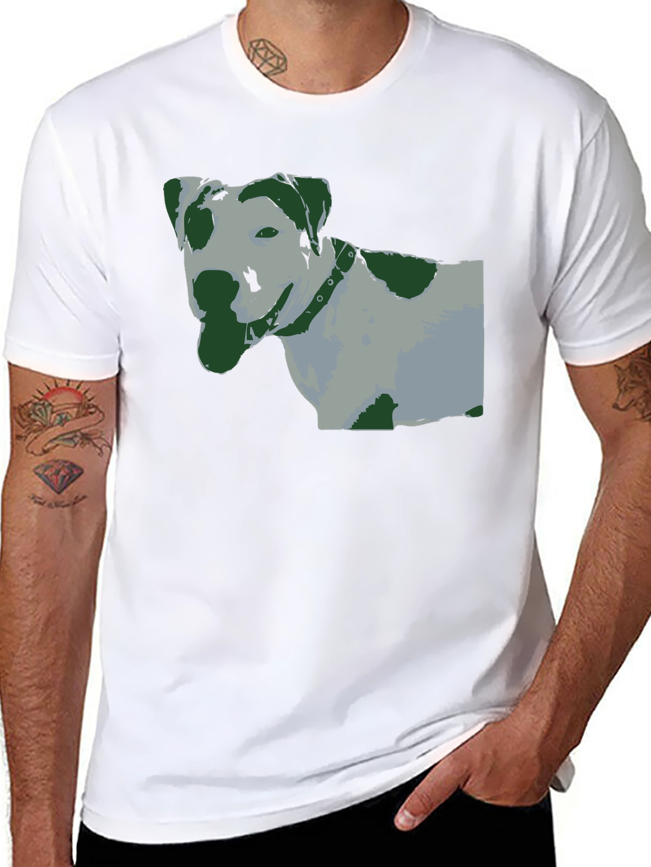 Black Dog Graphic T-Shirt - Cool Dog Lover Tee view 8