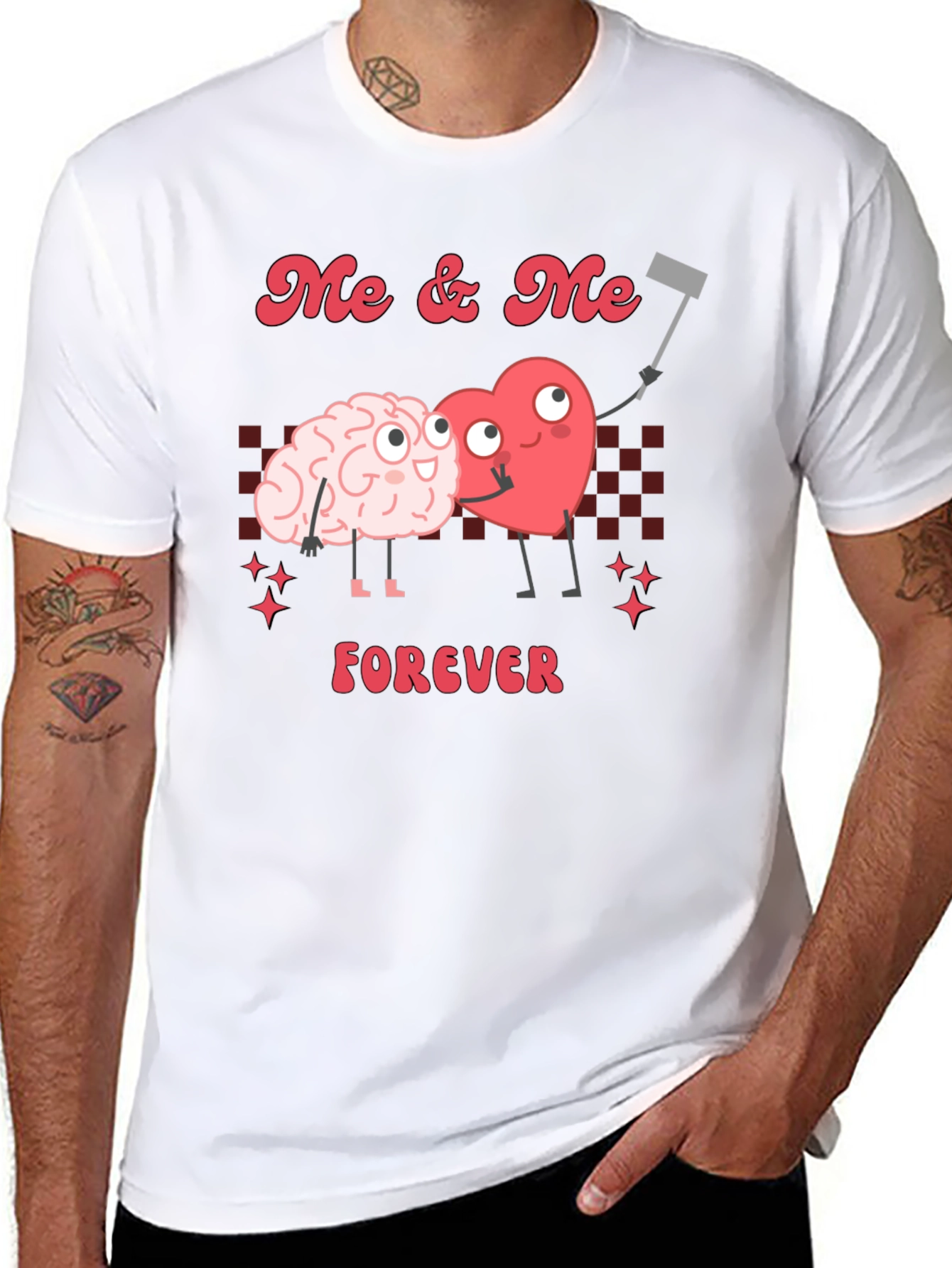 Black Me & Me Forever Graphic T-Shirt - Brain & Heart Love Tee view 8