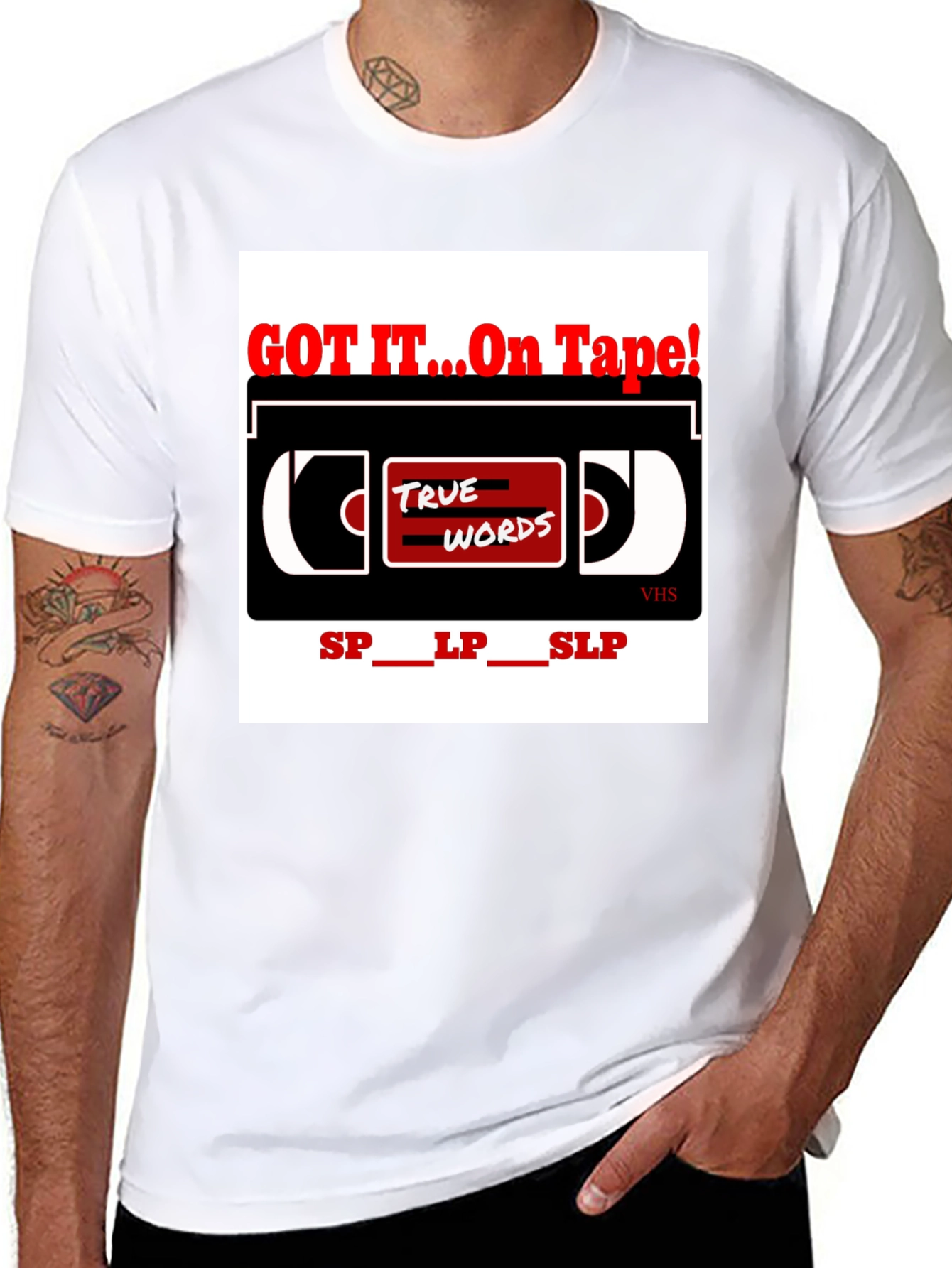 Black Got It On Tape - True Words VHS T-Shirt view 8