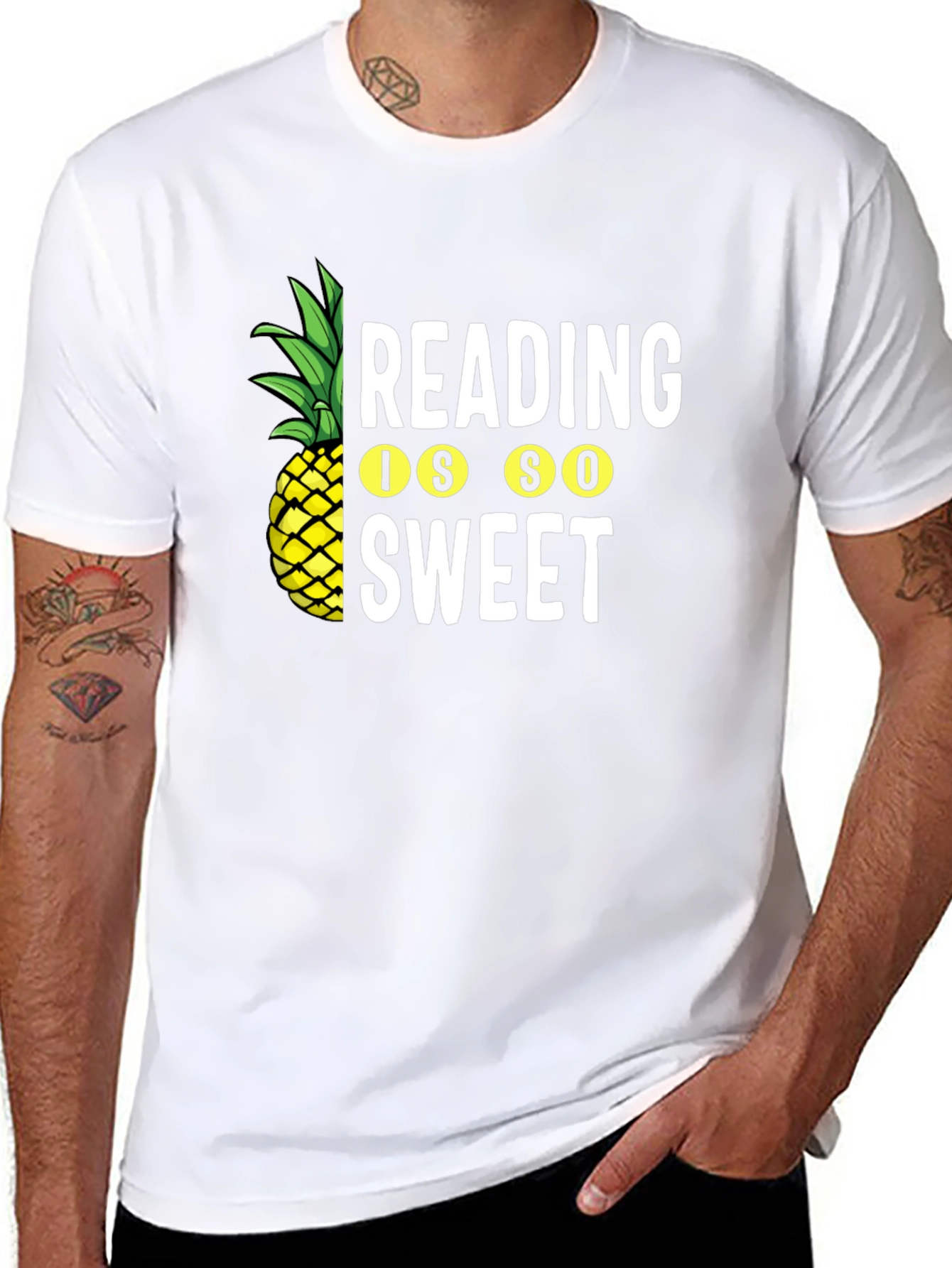 Black Reading is So Sweet Pineapple Graphic Tee view 8