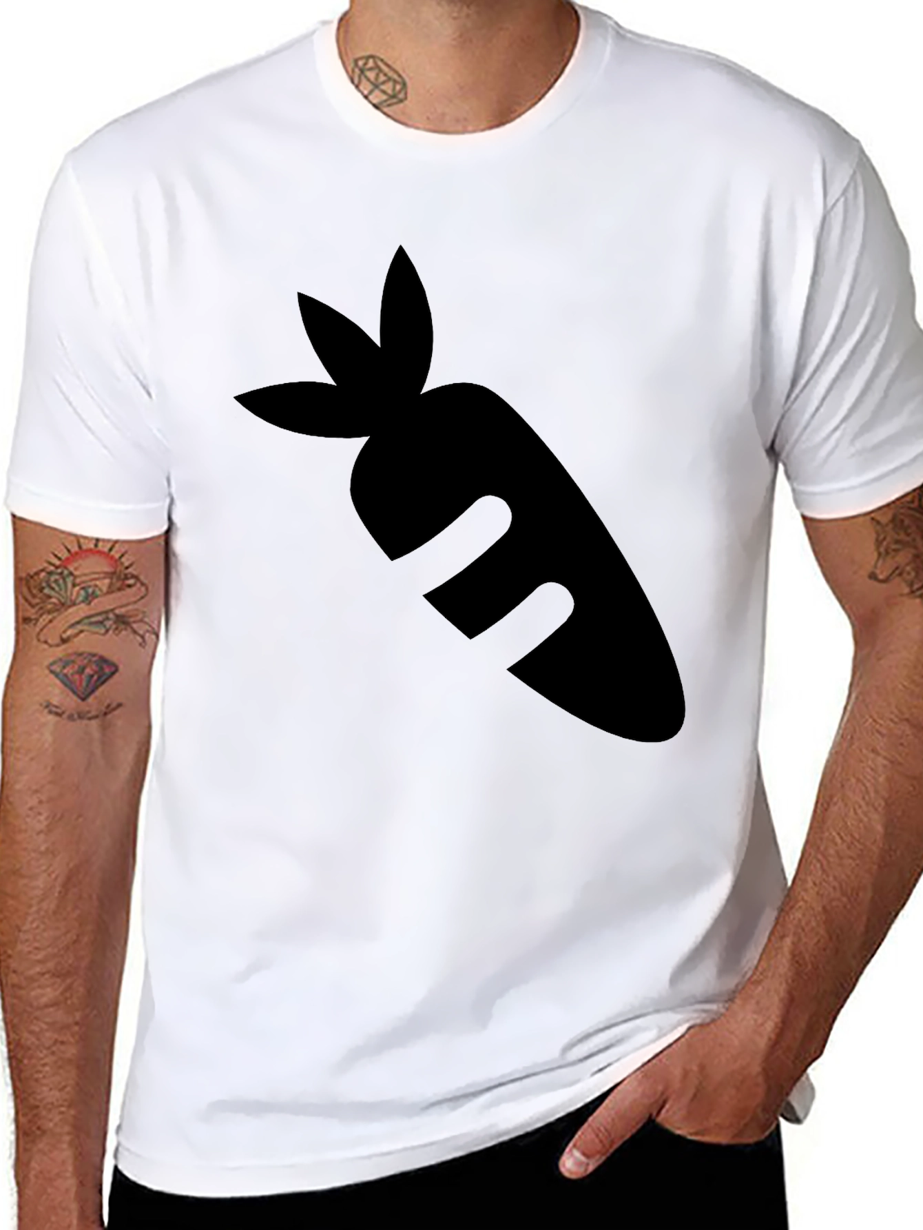 Black Carrot Graphic Tee - Black view 8