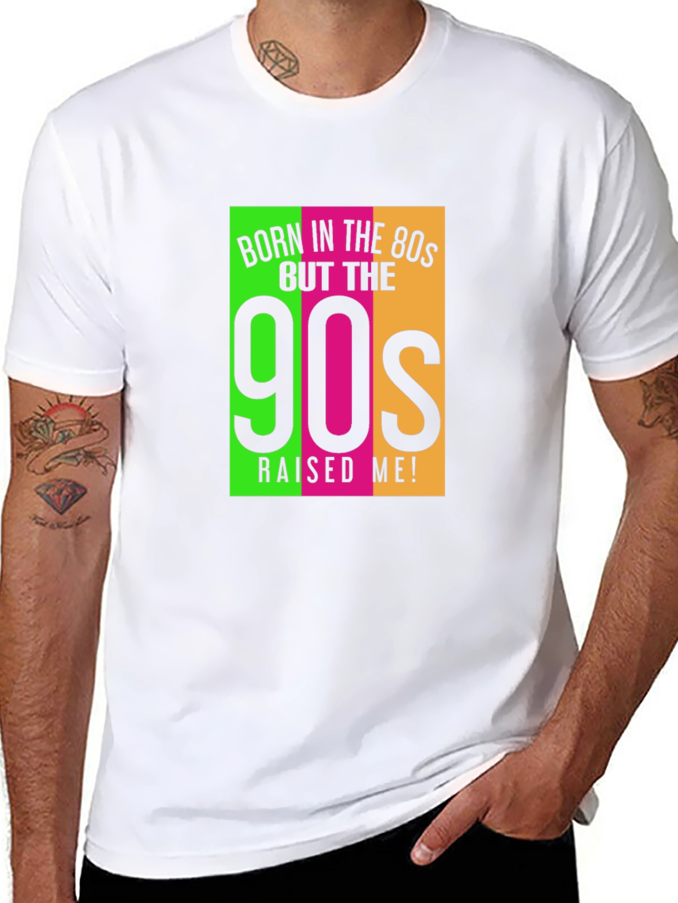 Black Born in the 80s 90s Raised Me Graphic Tee view 8