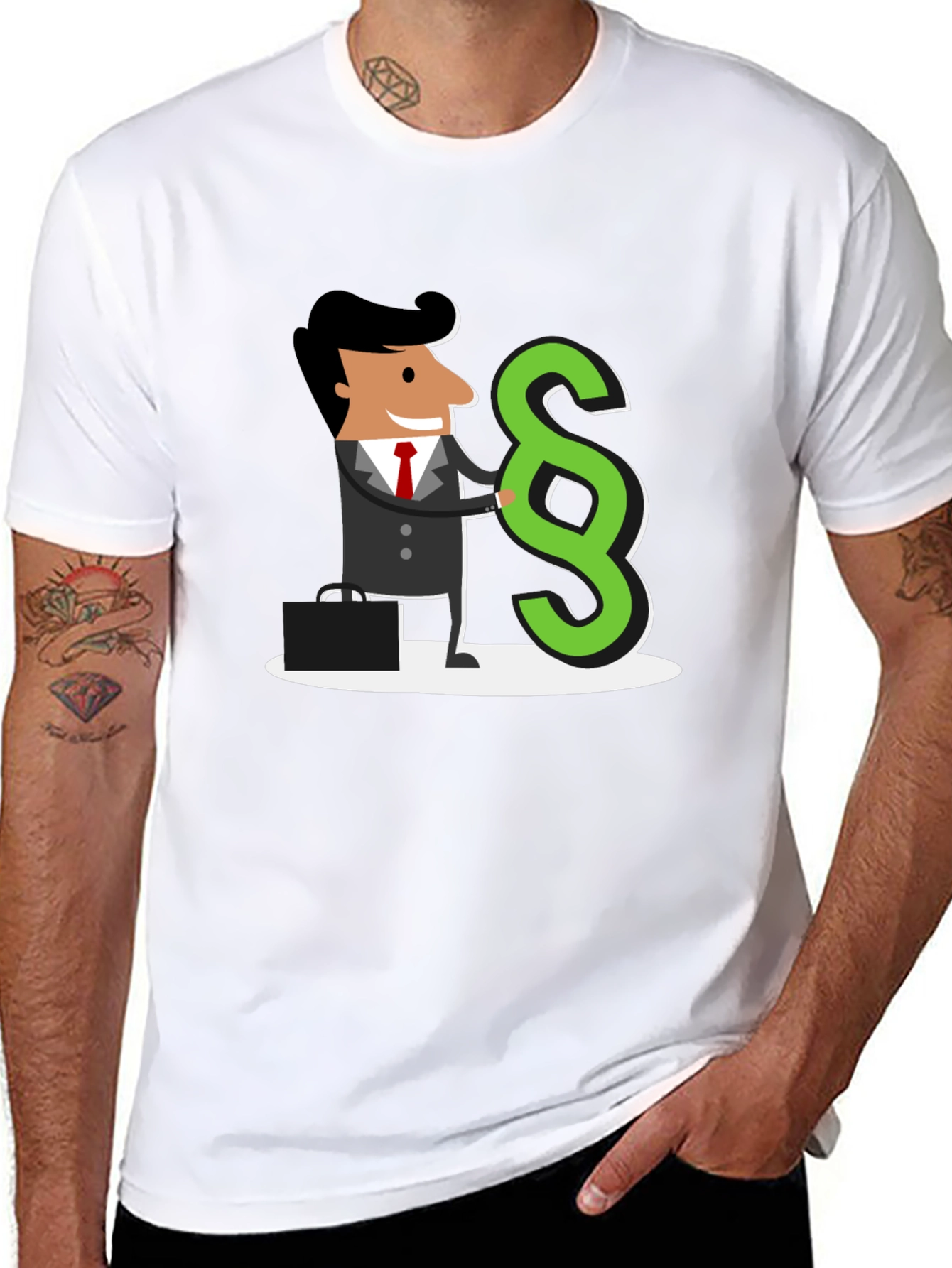 Black Lawyer Paragraph Symbol Graphic T-Shirt view 8