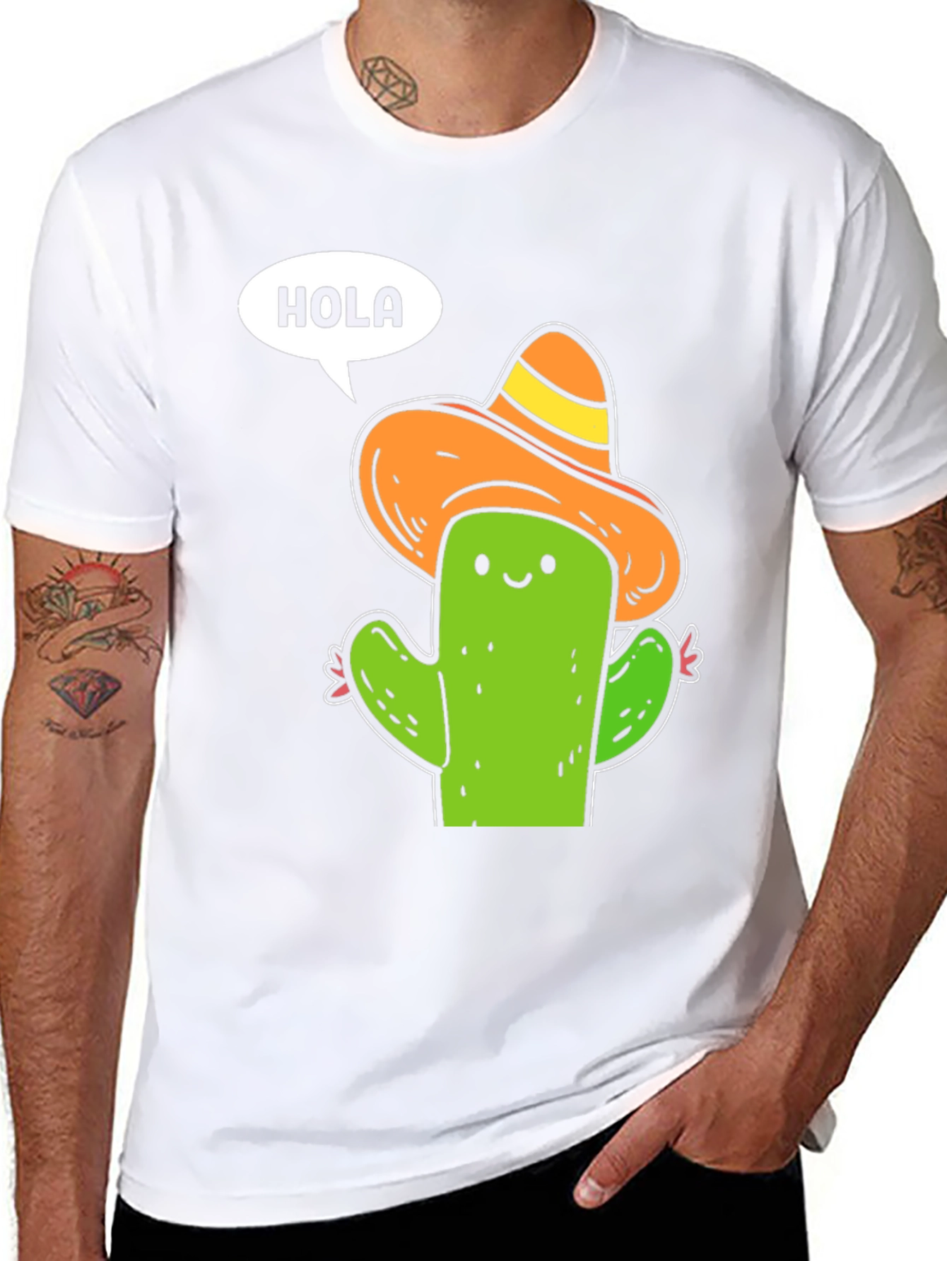 Black Hola Cactus T-Shirt view 8