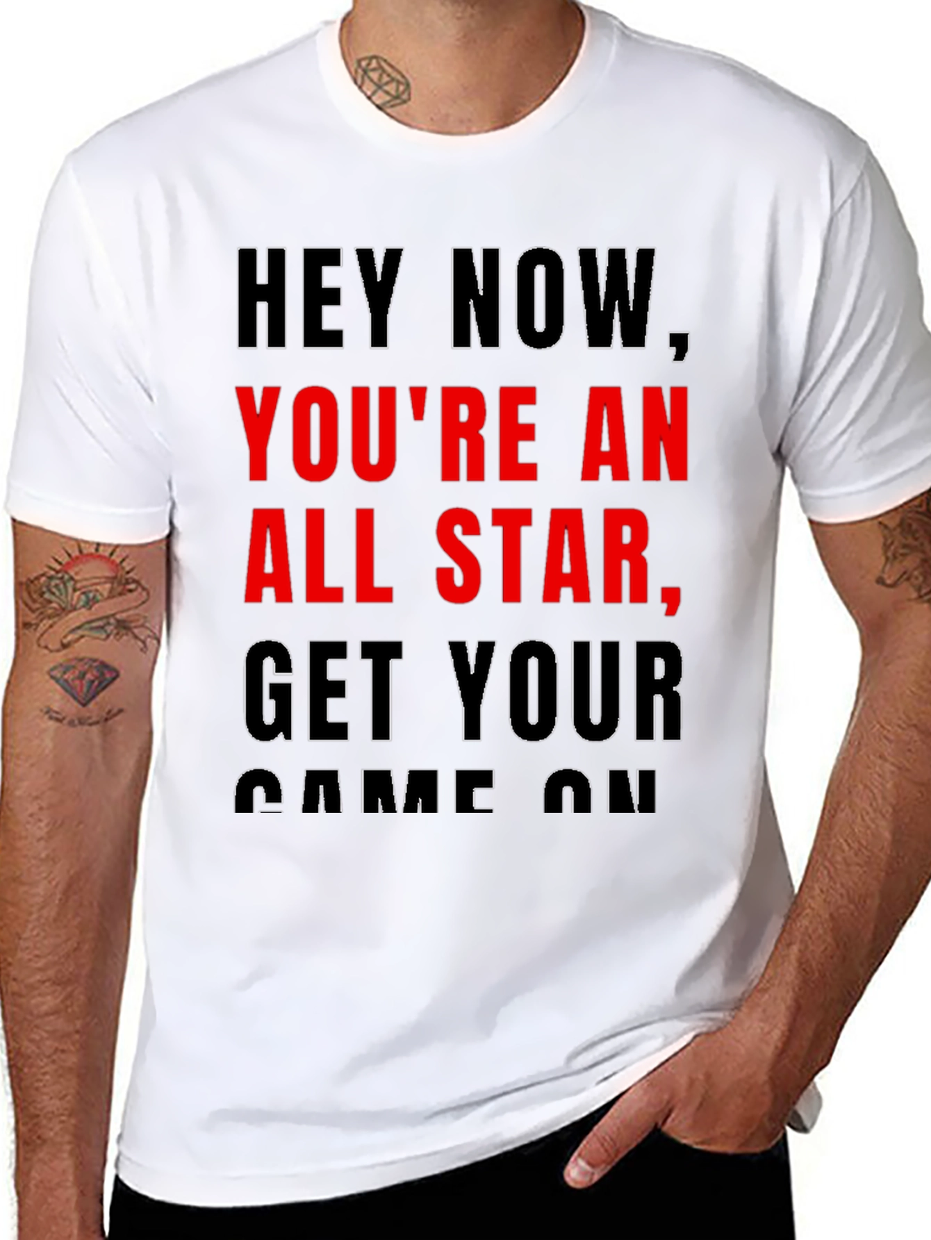 Black Hey Now You're an All-Star T-Shirt view 8